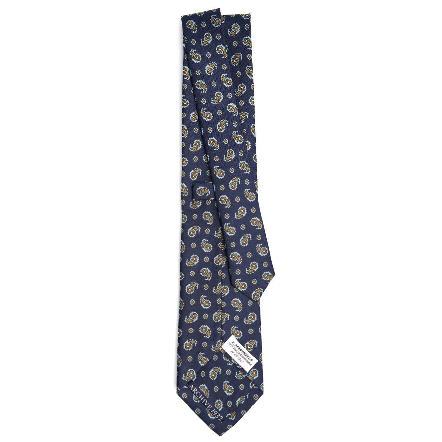 DARK BLUE SILK TIE - Image 3