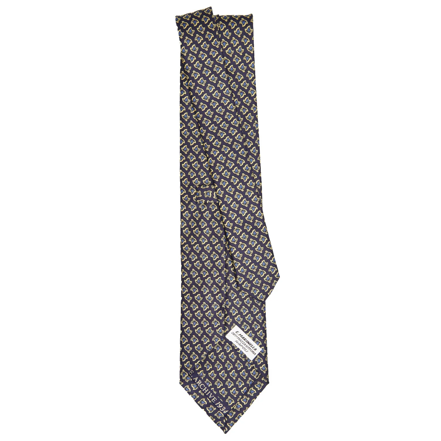 DARK BLUE SILK TIE - Image 6