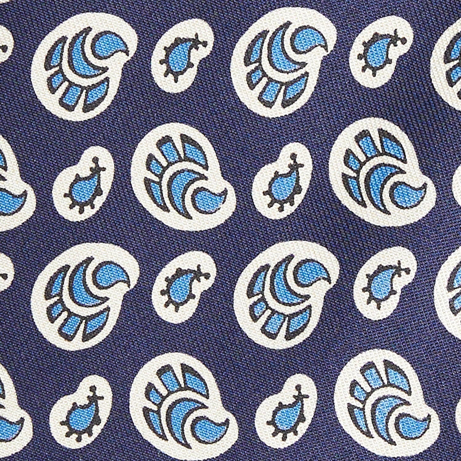 DARK BLUE SILK TIE - Image 4