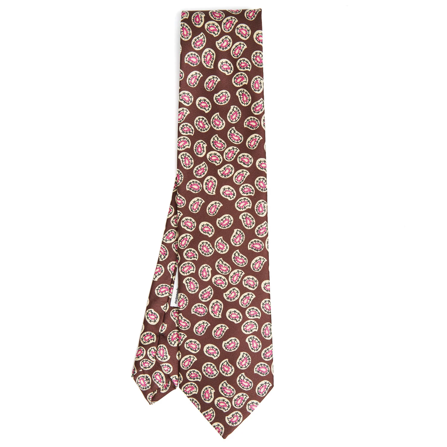 DARK BROWN SILK TIE - Image 2