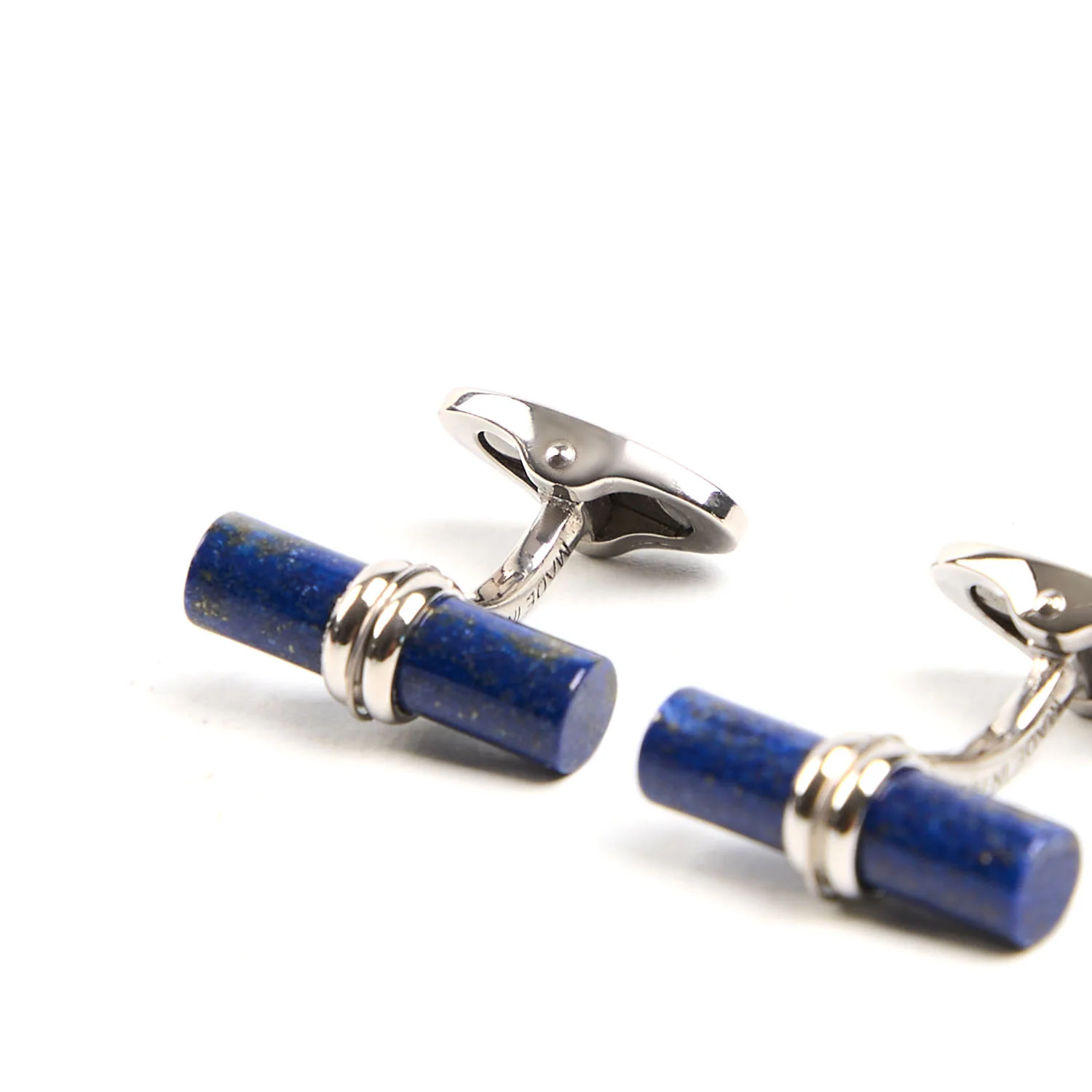 BAR CUFFLINKS WITH LAPIS - Image 3