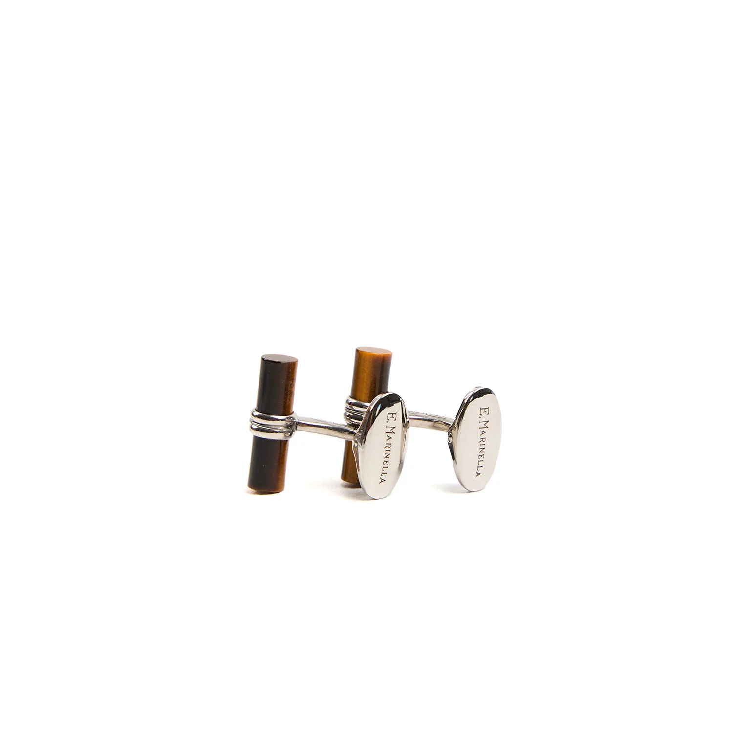 BAR CUFFLINKS WITH TIGER'S EYE - Image 3