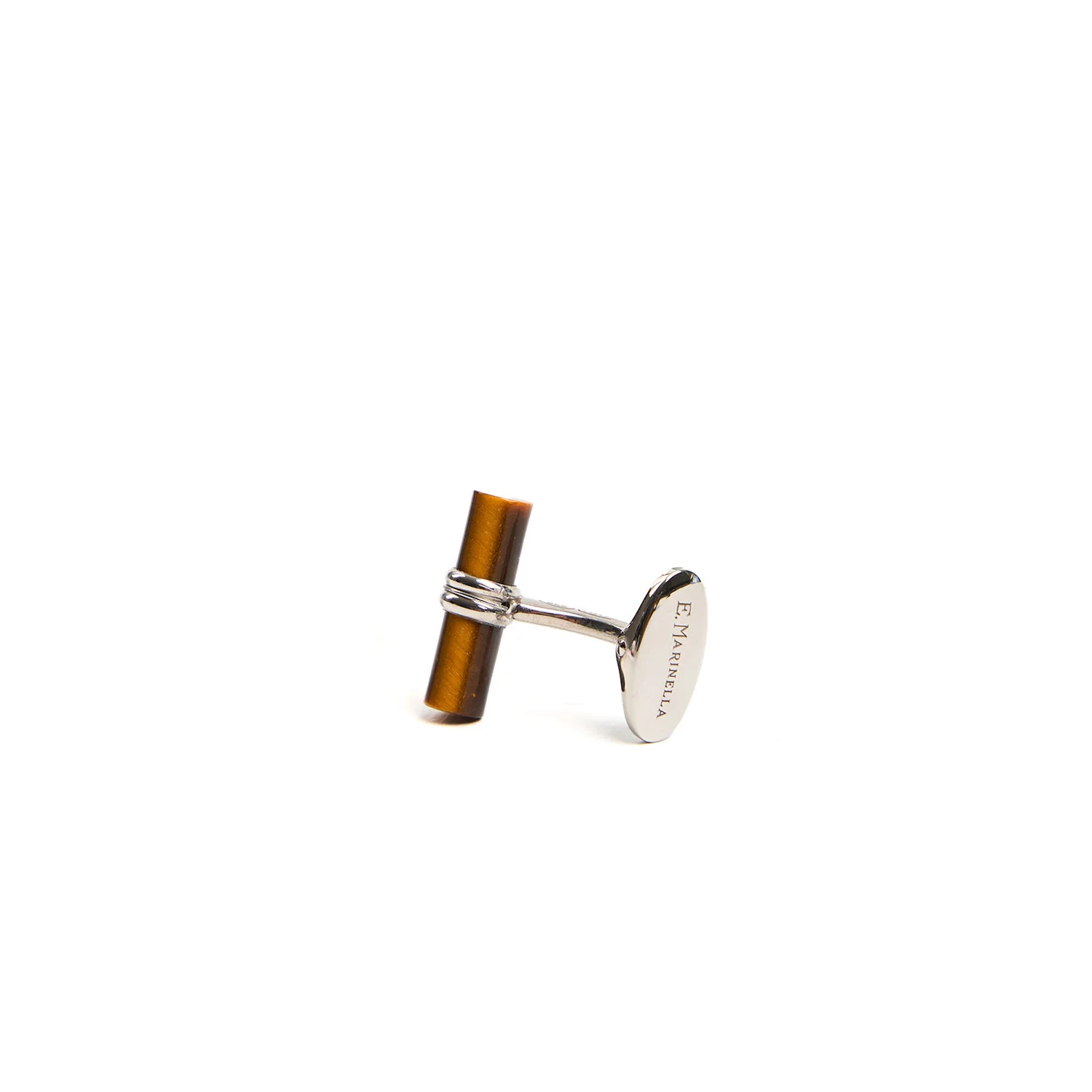 BAR CUFFLINKS WITH TIGER'S EYE - Image 6