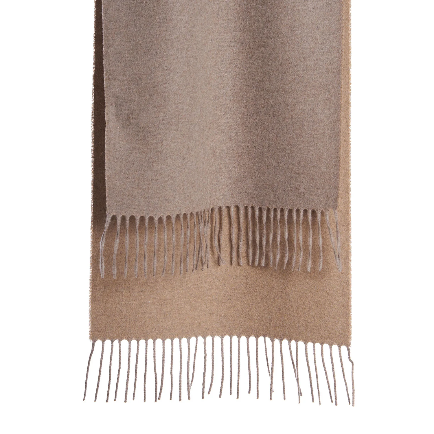 BEIGE AND CAMEL DOUBLE-FACE SCARF - Image 2