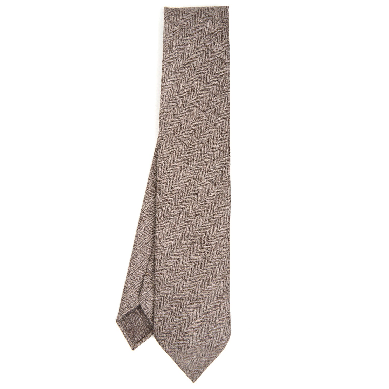 BEIGE CLASSIC UNLINED WOOL TIE - Image 2