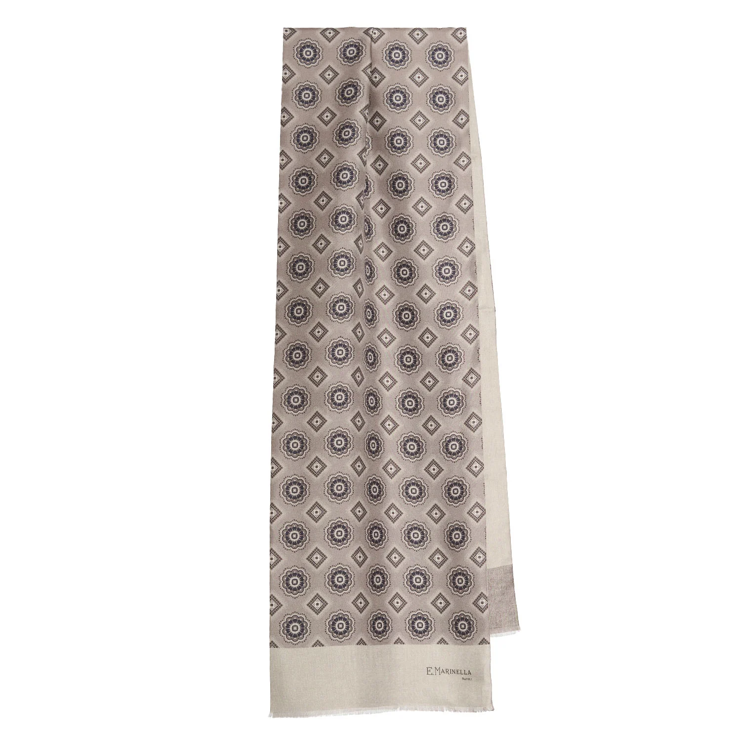 BEIGE DOUBLE SILK SCARF
