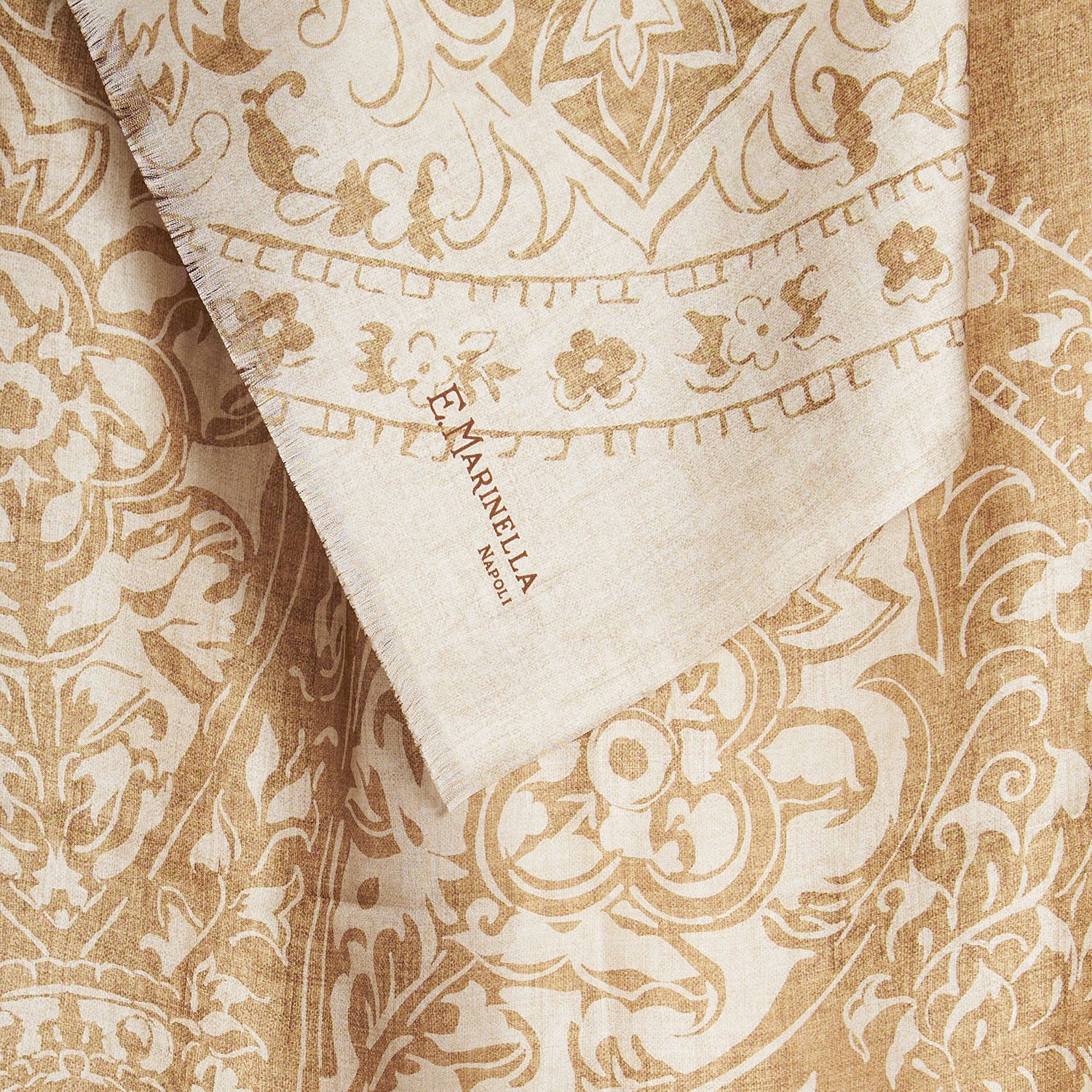 BEIGE STOLE 115 IN SILK - Image 4