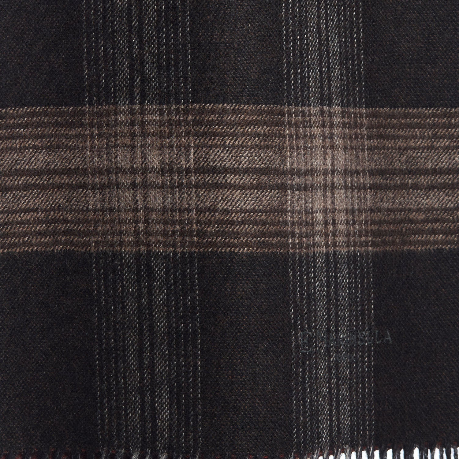 BICOLOR BROWN SILK AND CASHMERE SCARF - Image 3
