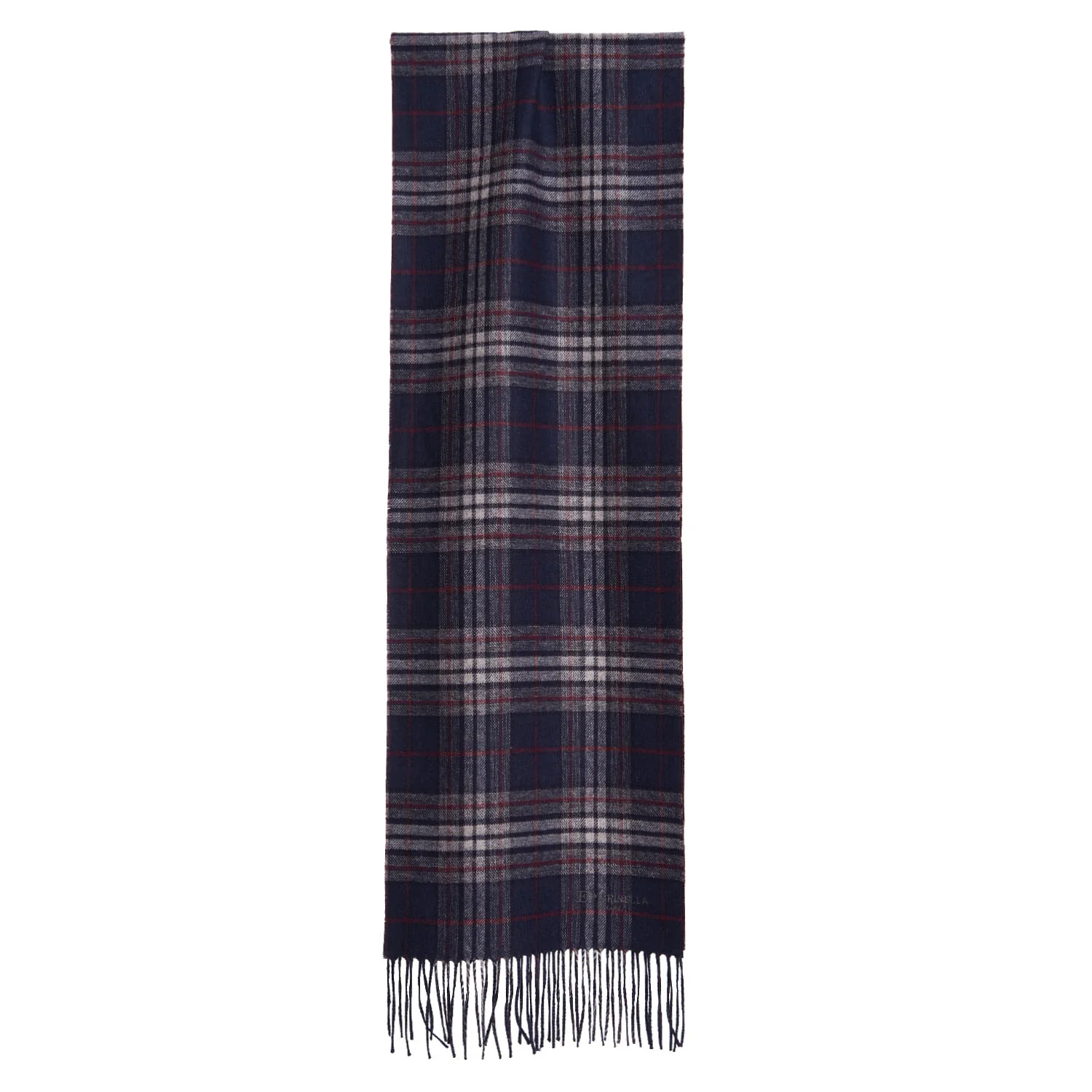 BICOLOR DARK BLUE SILK AND CASHMERE SCARF