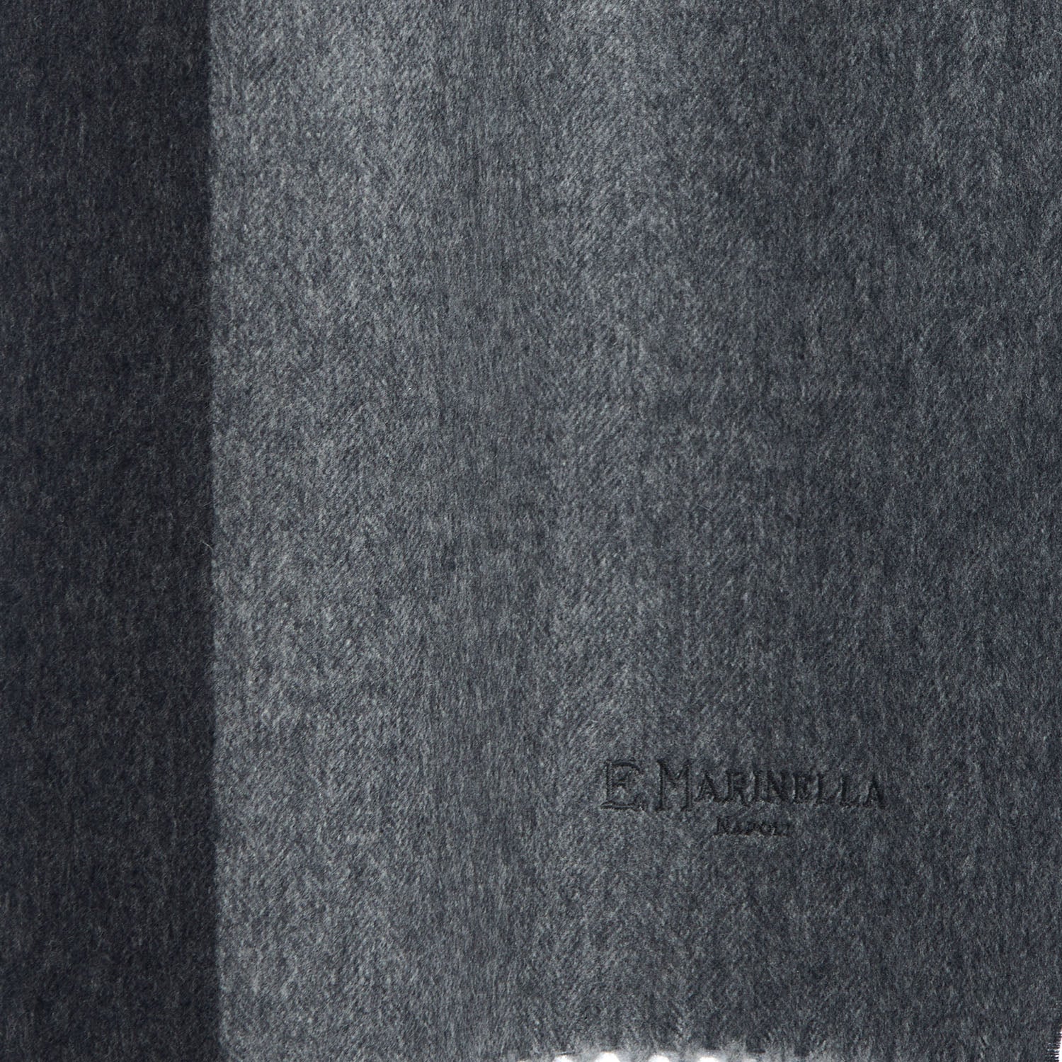 BICOLOR DARK GREY WOOL AND CASHMERE SCARF - Image 3