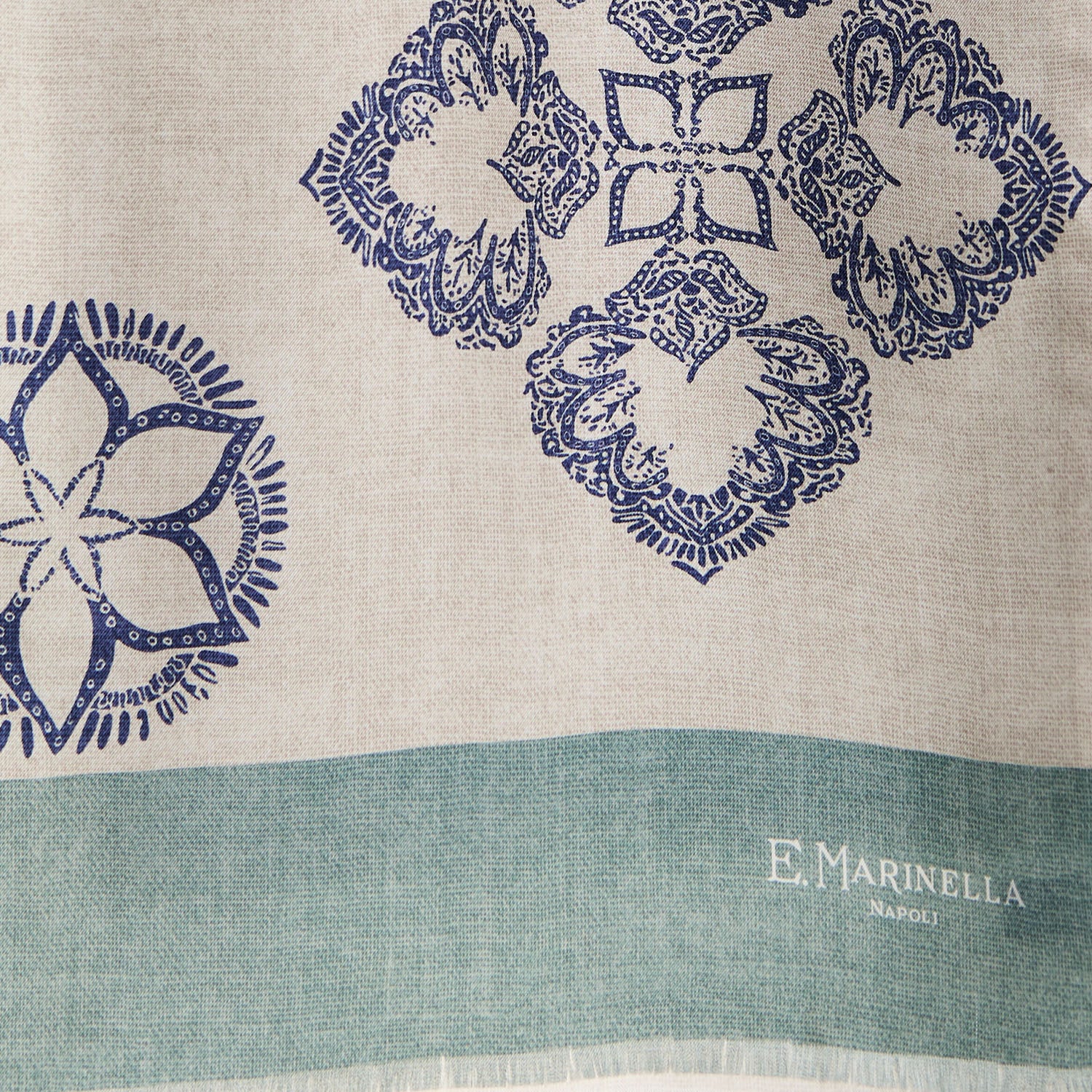BEIGE DOUBLE SILK SCARF - Image 3