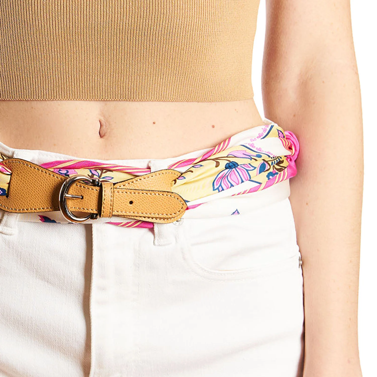 YELLOW LEATHER SCARF-BUCKLE - Image 2
