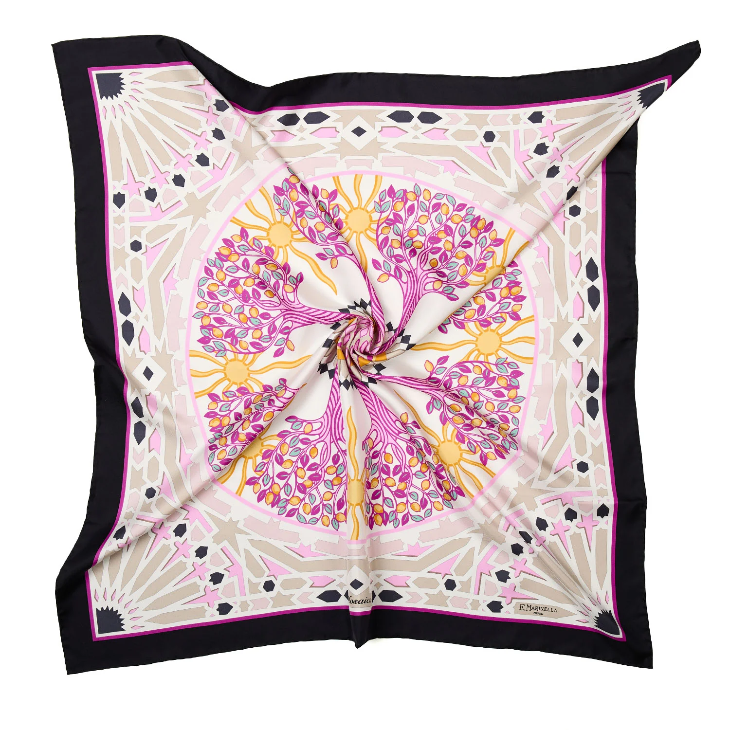 BLACK SILK SCARF 90 - Image 2