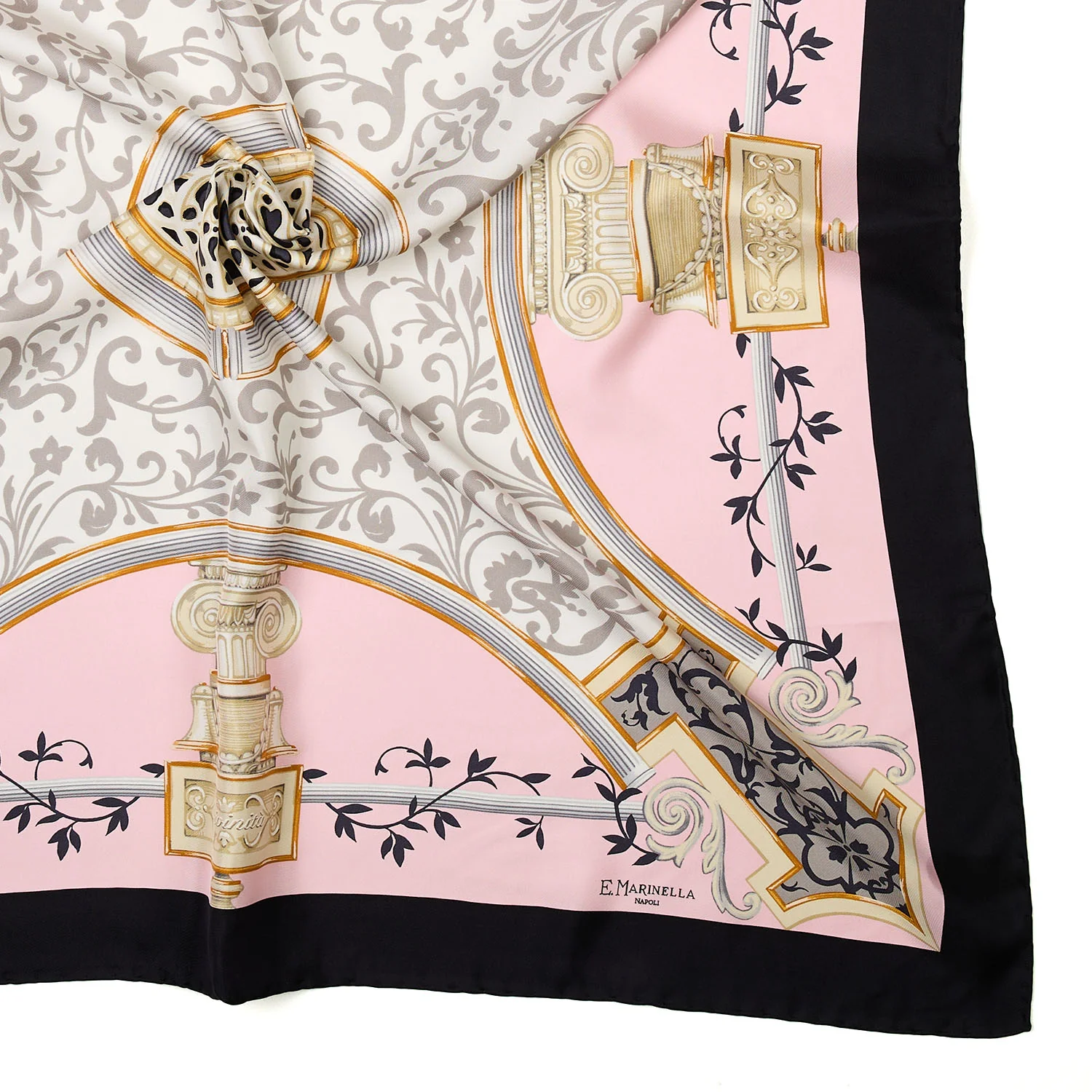 BLACK SILK SCARF 90 - Image 4