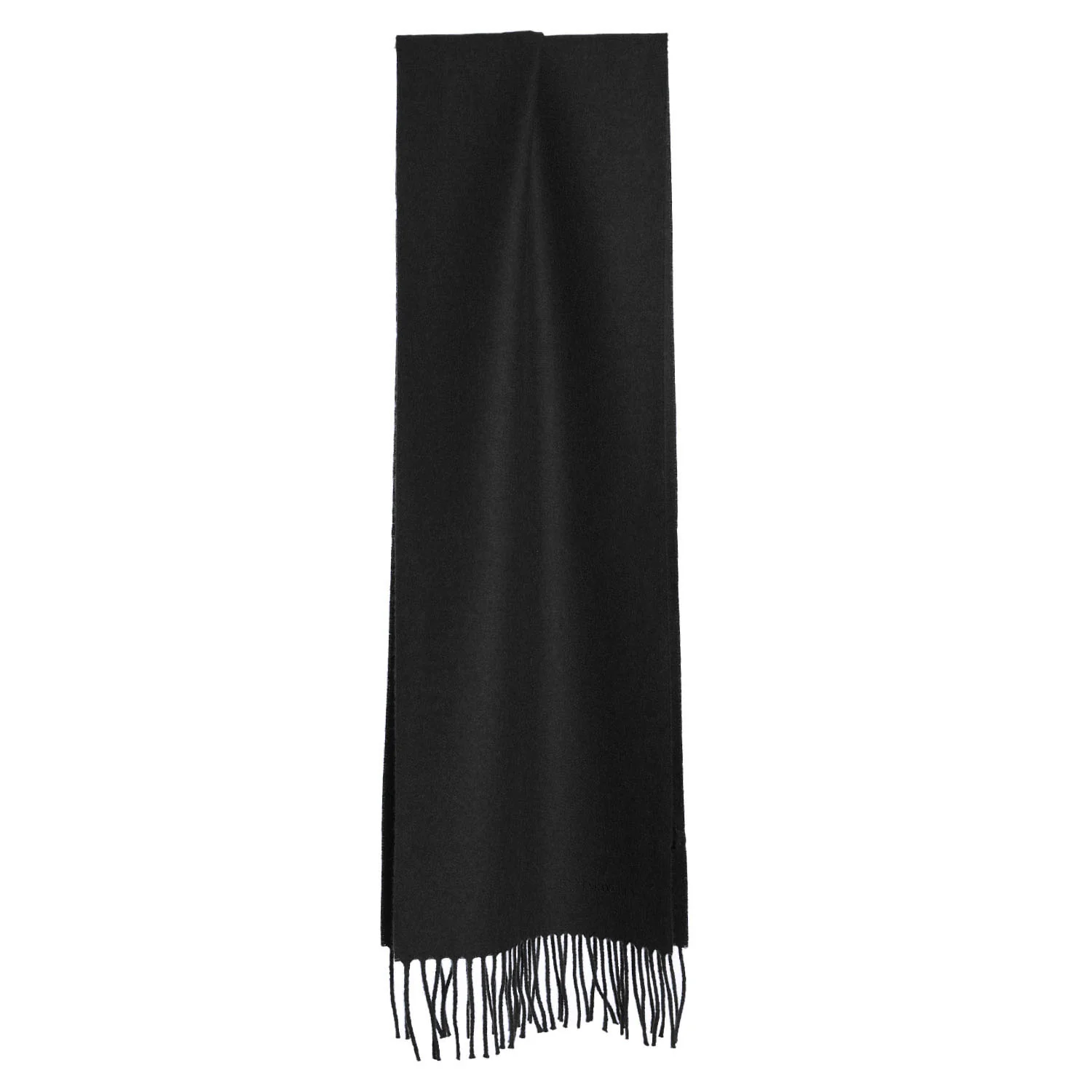 BLACK WOOL SCARF