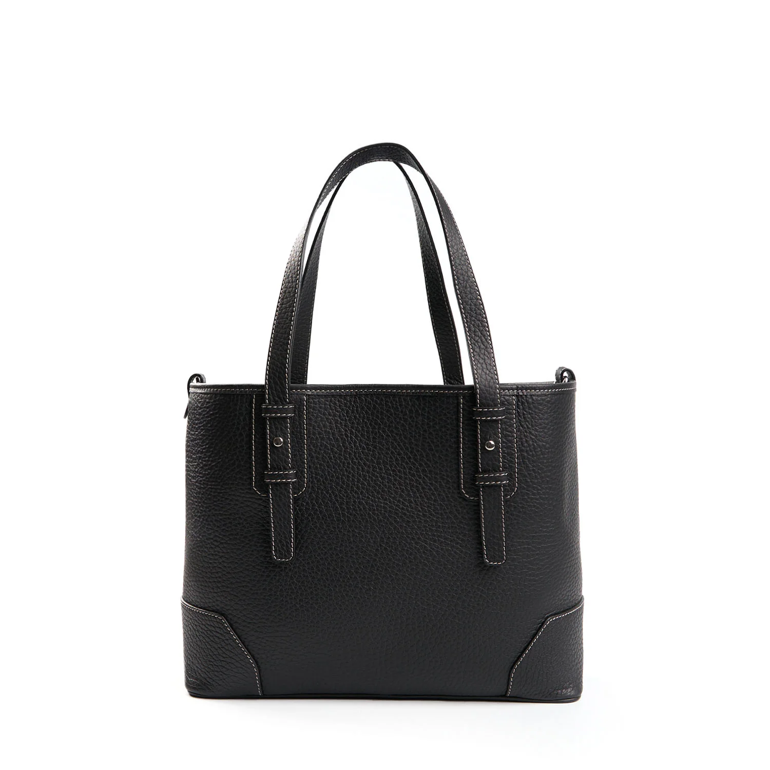 BLACK MIDI TOTE BAG - Image 4
