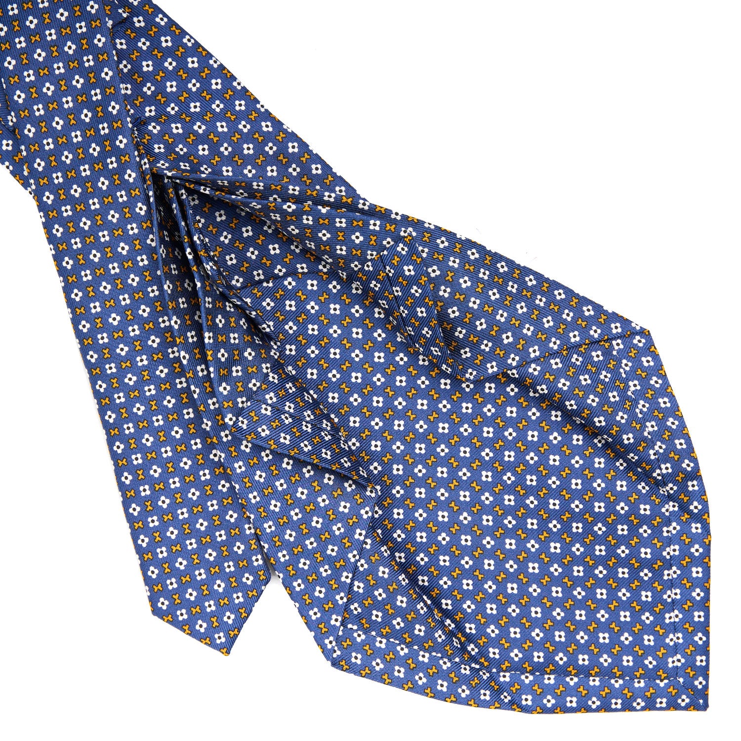 BLUE 7 FOLD SARTORIAL SILK TIE