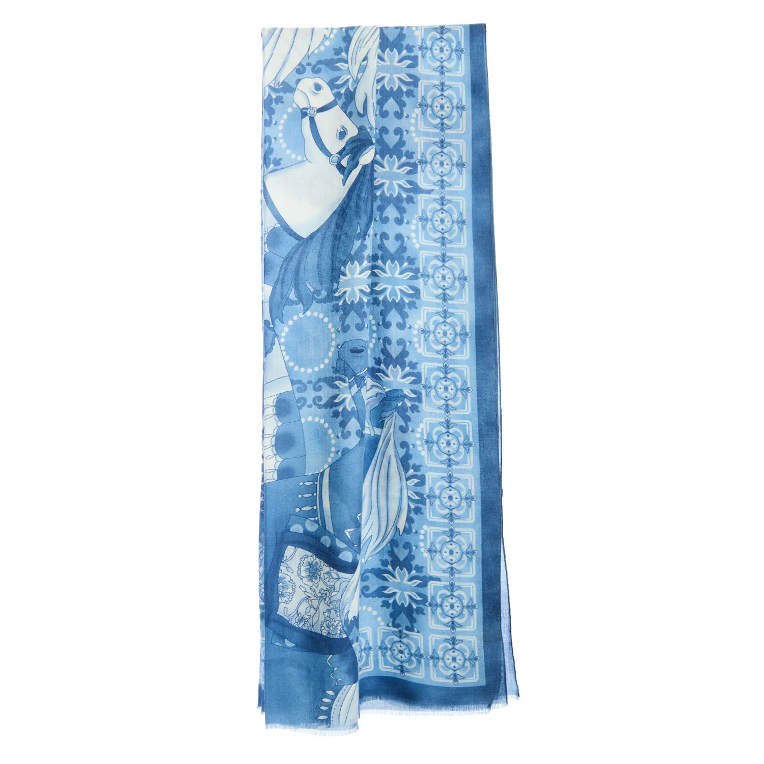 BLUE CASHMERE STOLE