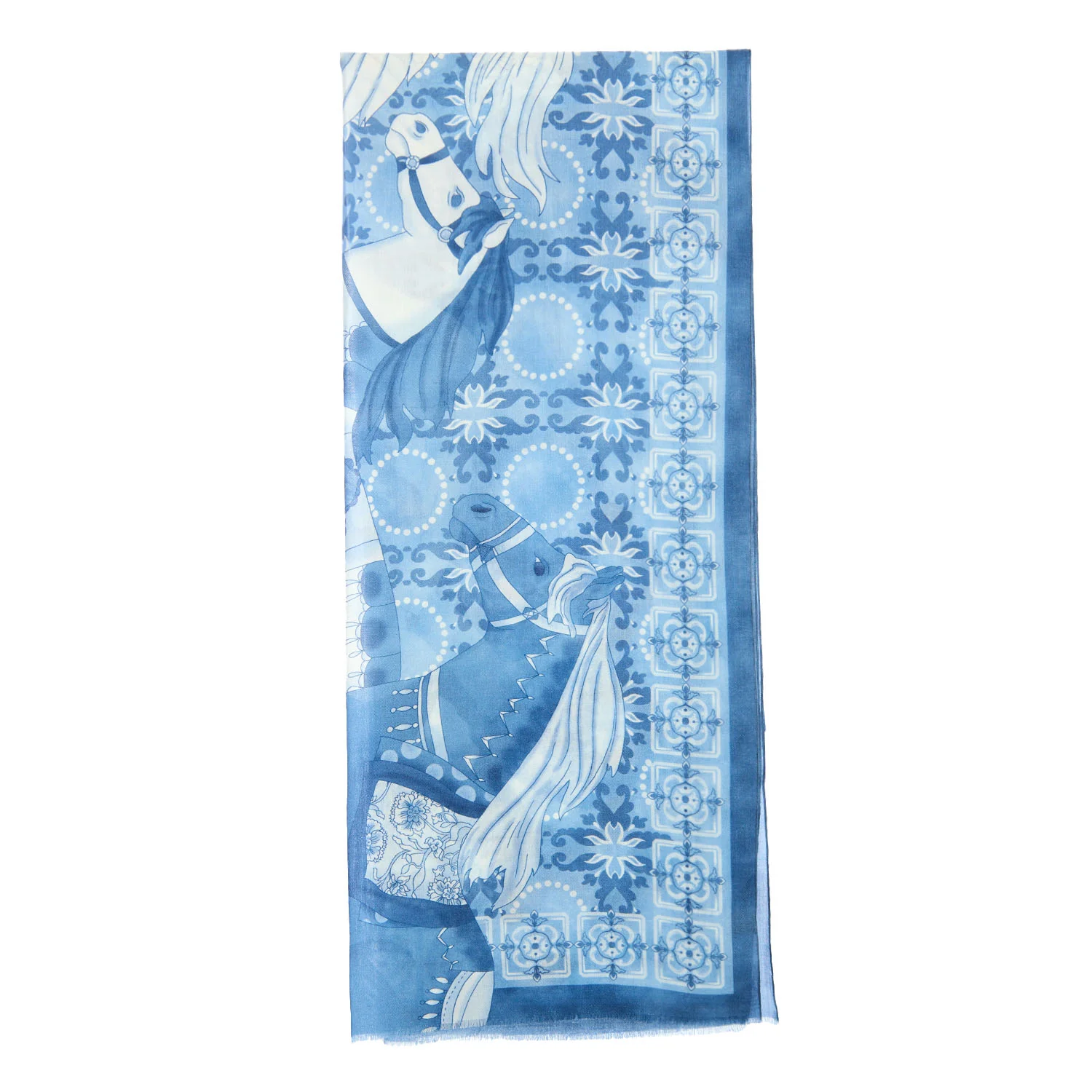 BLUE CASHMERE STOLE - Image 2