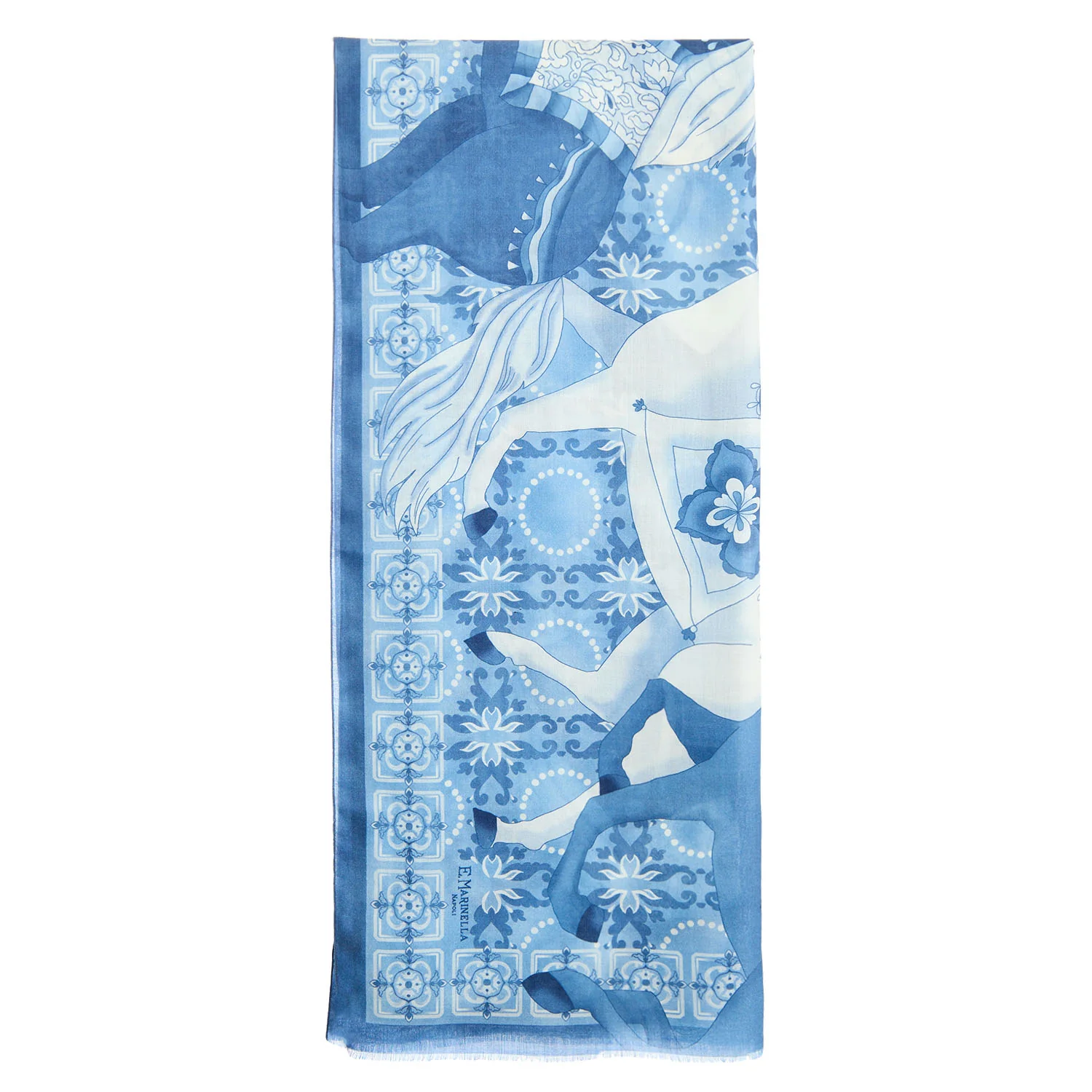 BLUE CASHMERE STOLE - Image 3