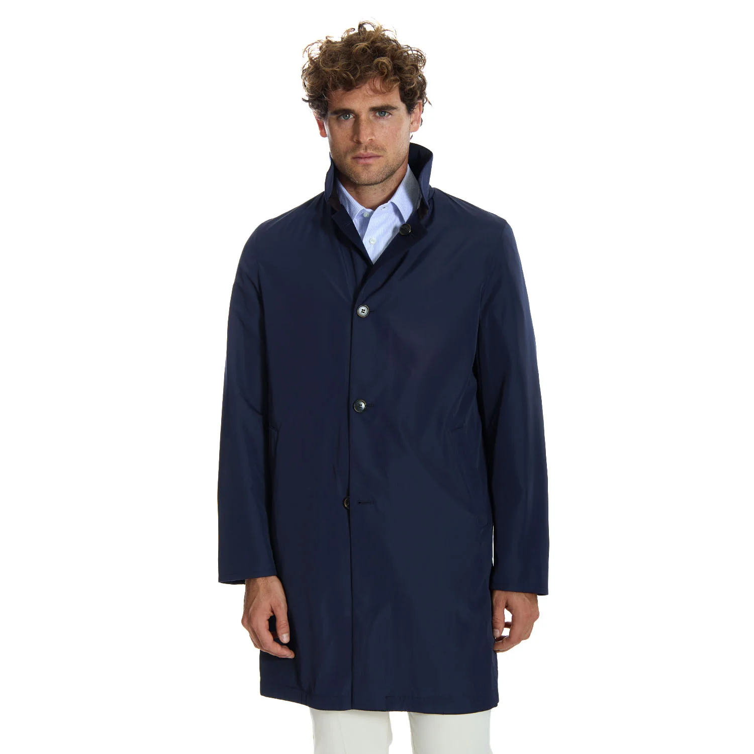 BLUE DOUBLE-FACED COAT - Image 4