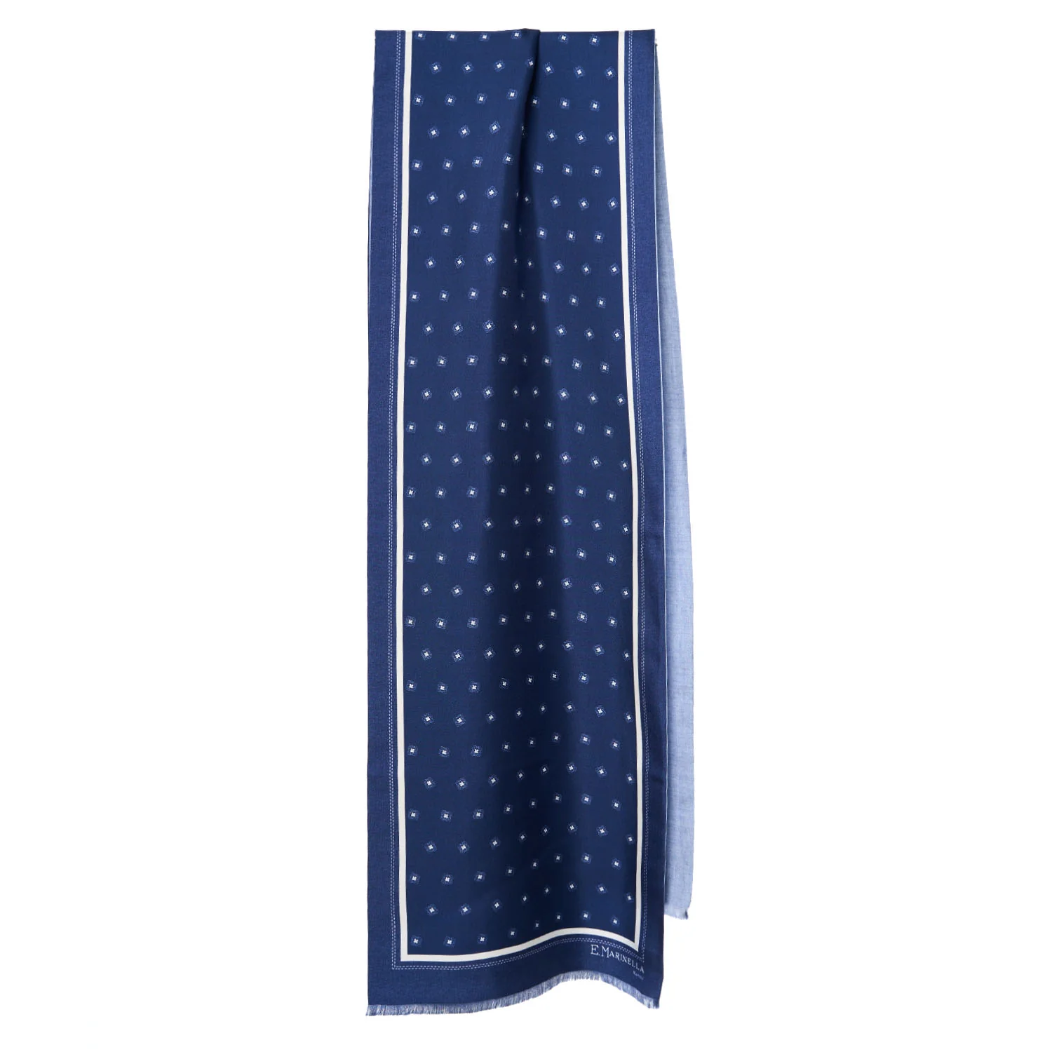 BLUE DOUBLE SILK SCARF