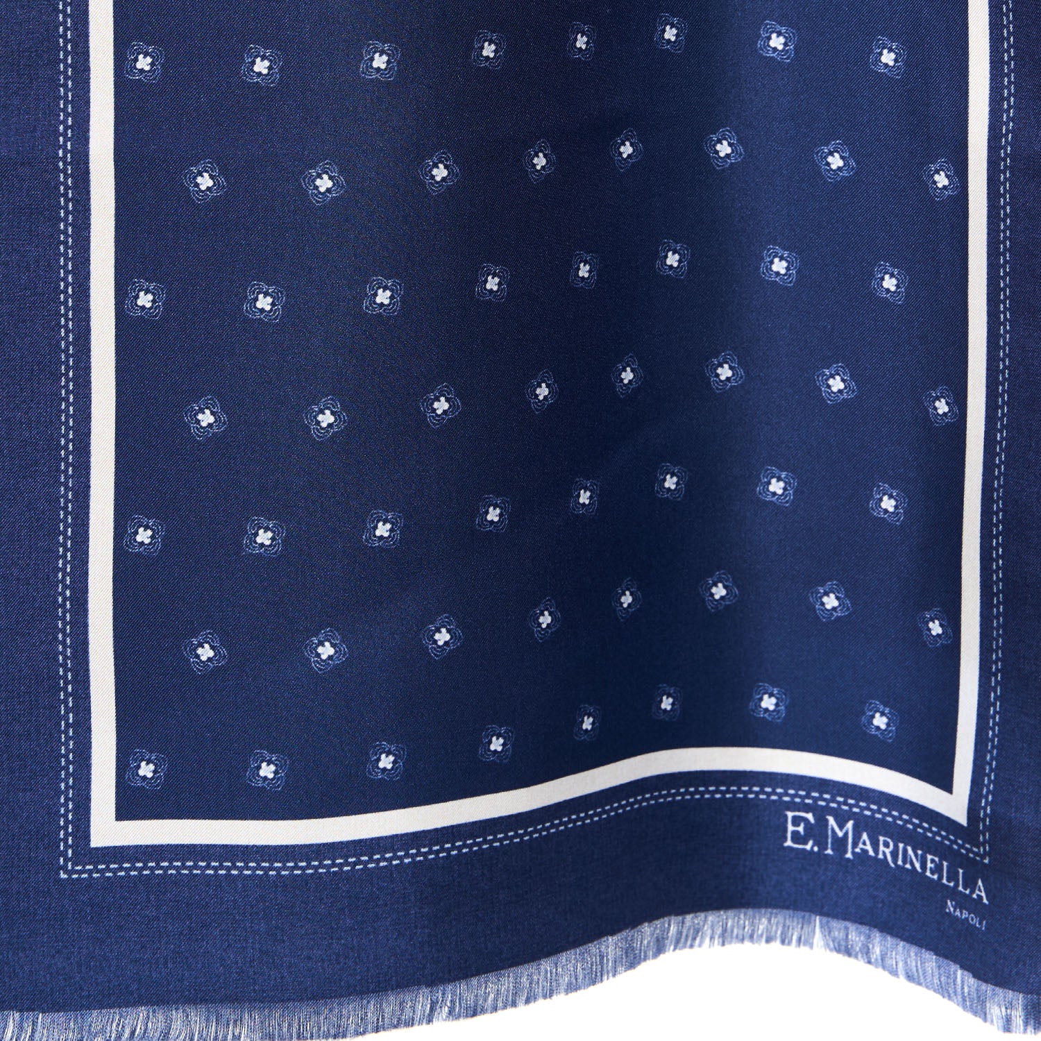 BLUE DOUBLE SILK SCARF - Image 3