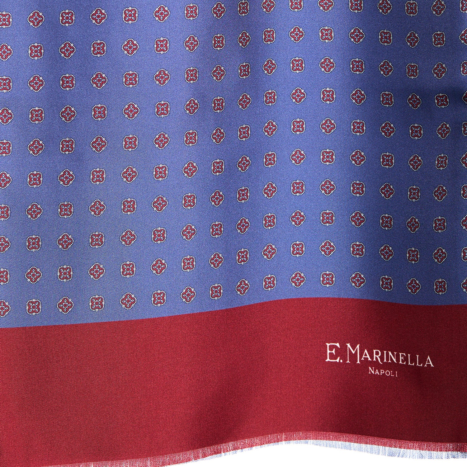 BLUE DOUBLE SILK SCARF - Image 3