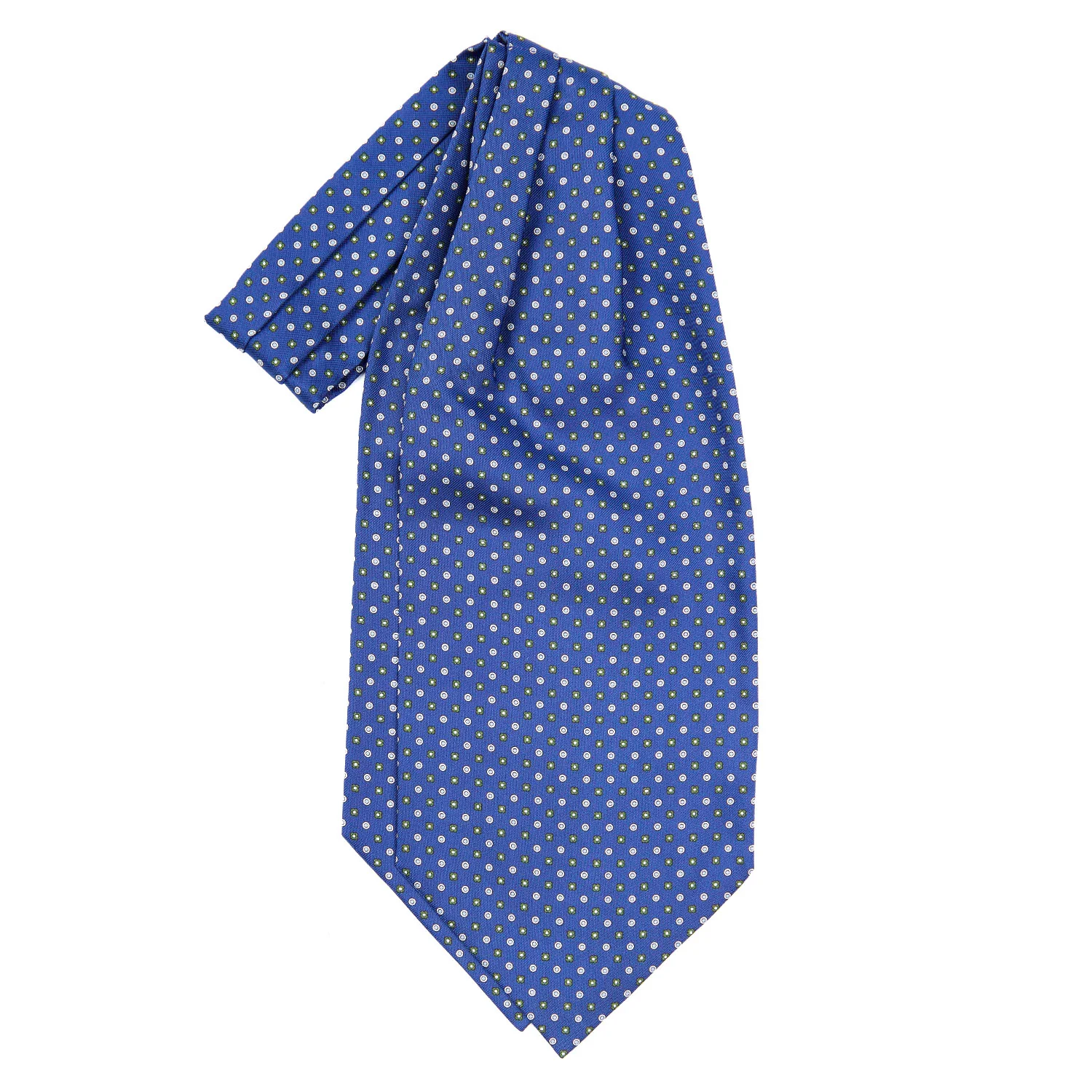 BLUE SILK ASCOT TIE