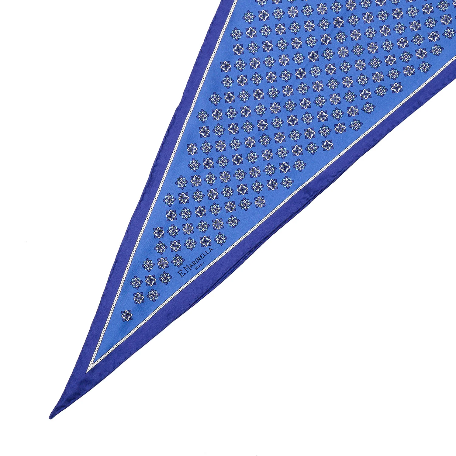 BLUE SILK DIAMOND SHAPE SCARF - Image 2