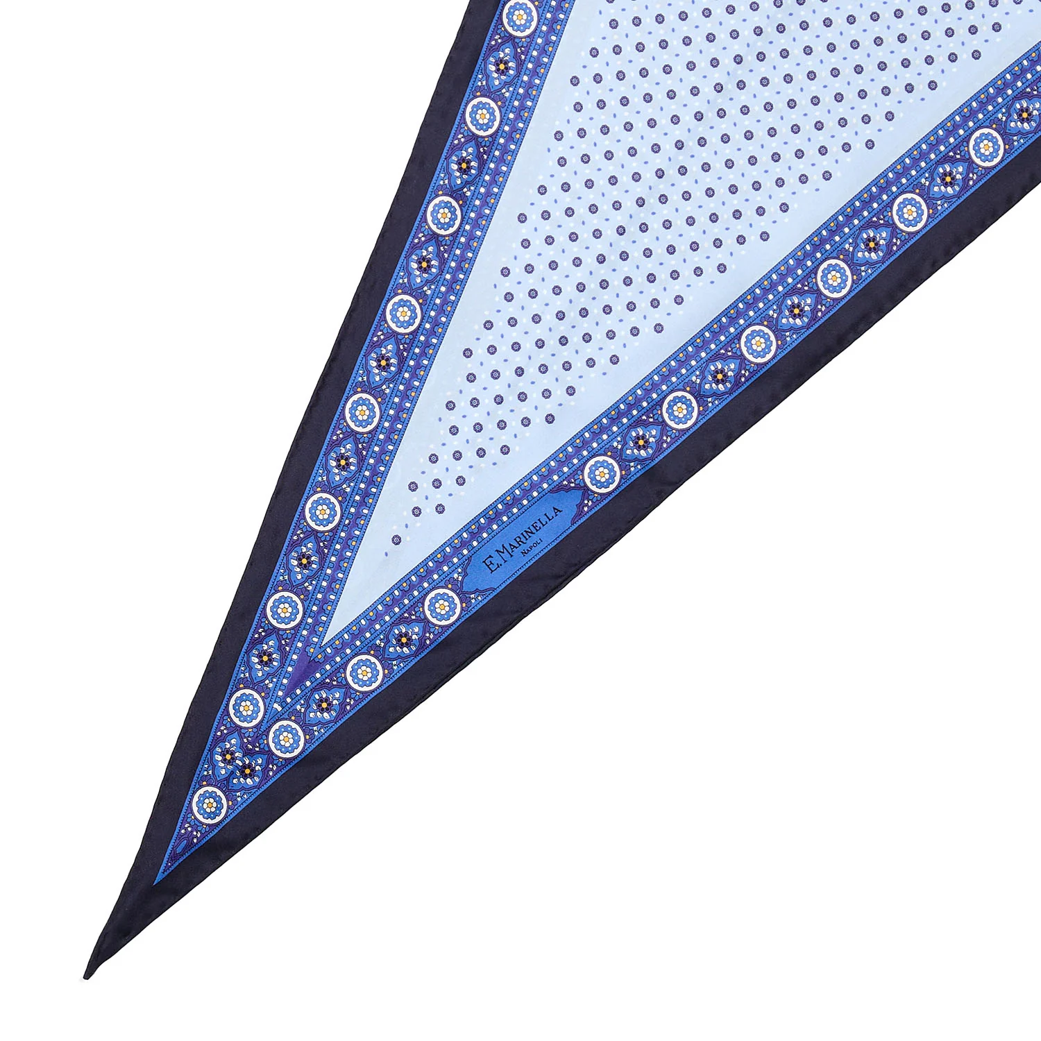 BLUE SILK DIAMOND SHAPE SCARF - Image 2