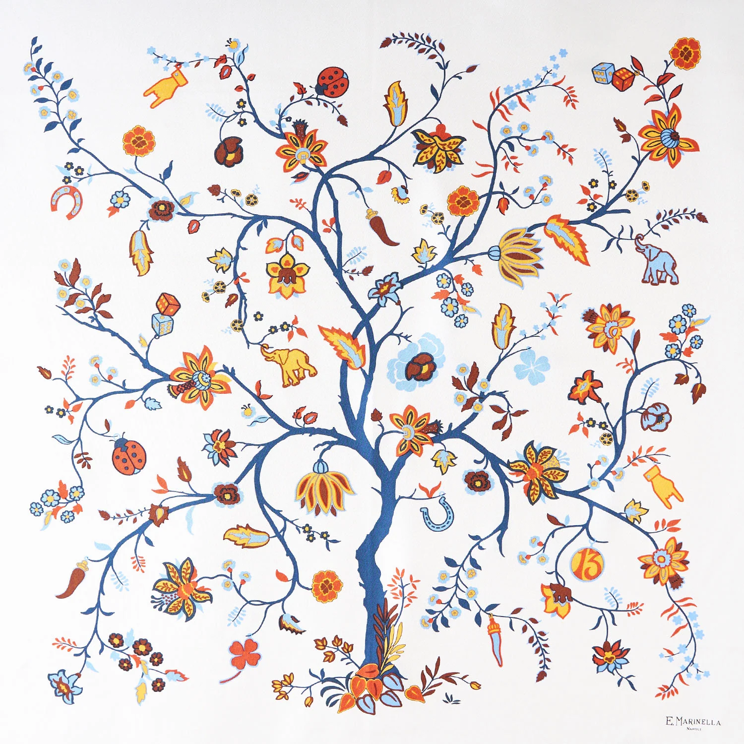 BLUE SILK SCARF 90 - Image 2