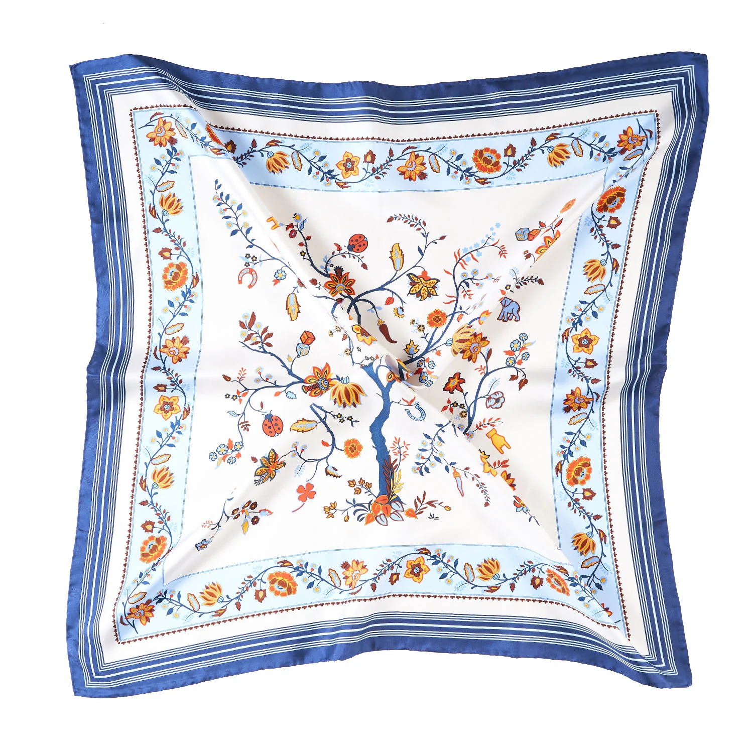 BLUE SILK SCARF 90 - Image 3