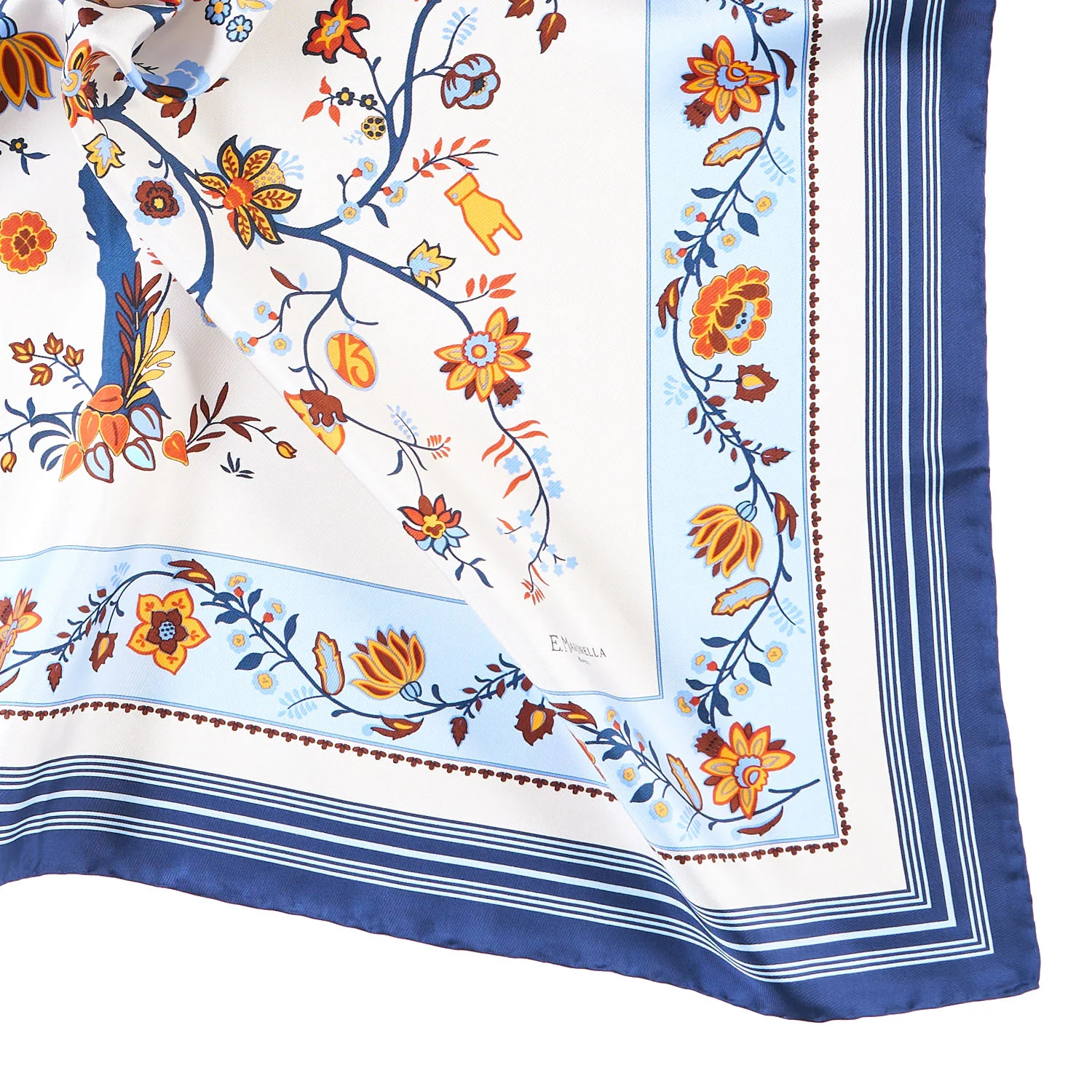 BLUE SILK SCARF 90 - Image 4