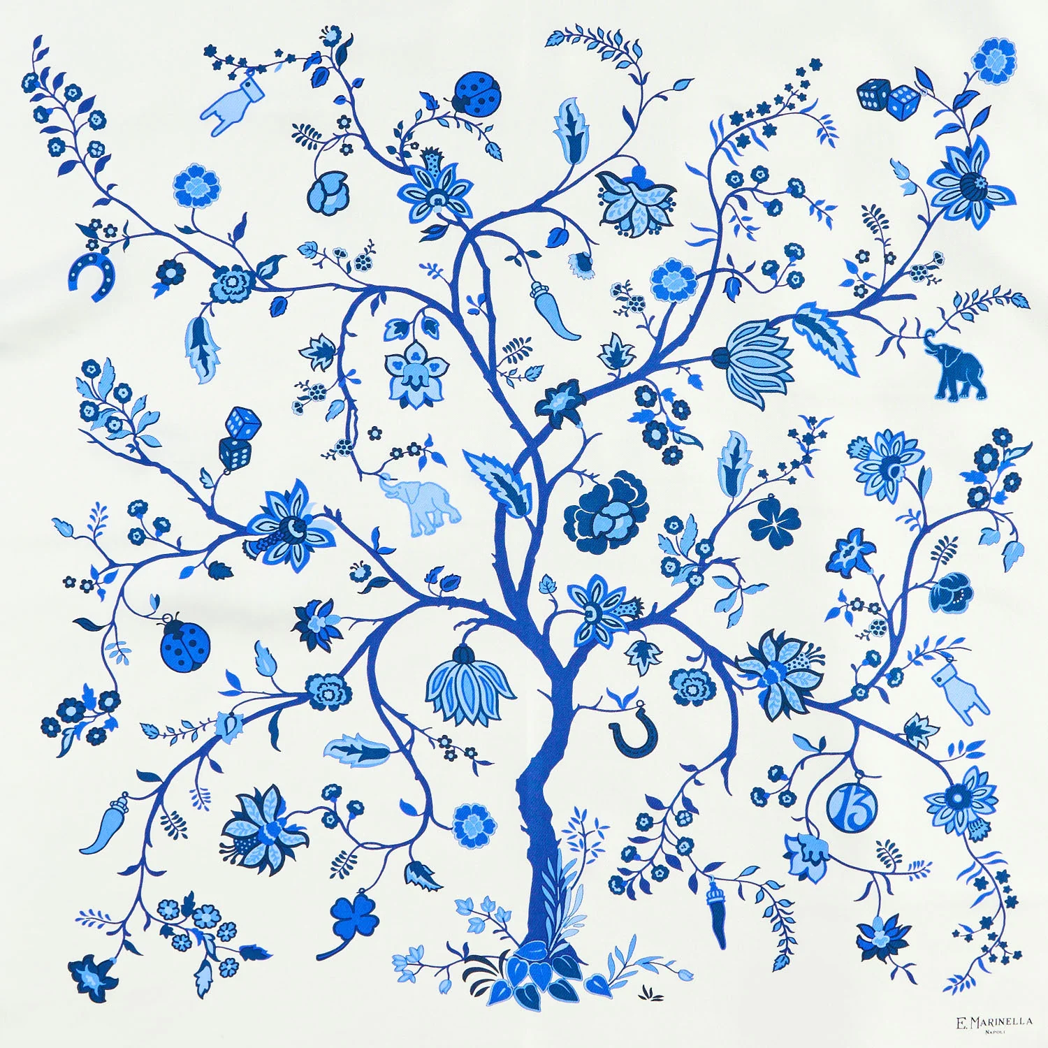BLUE SILK SCARF 90 - Image 2