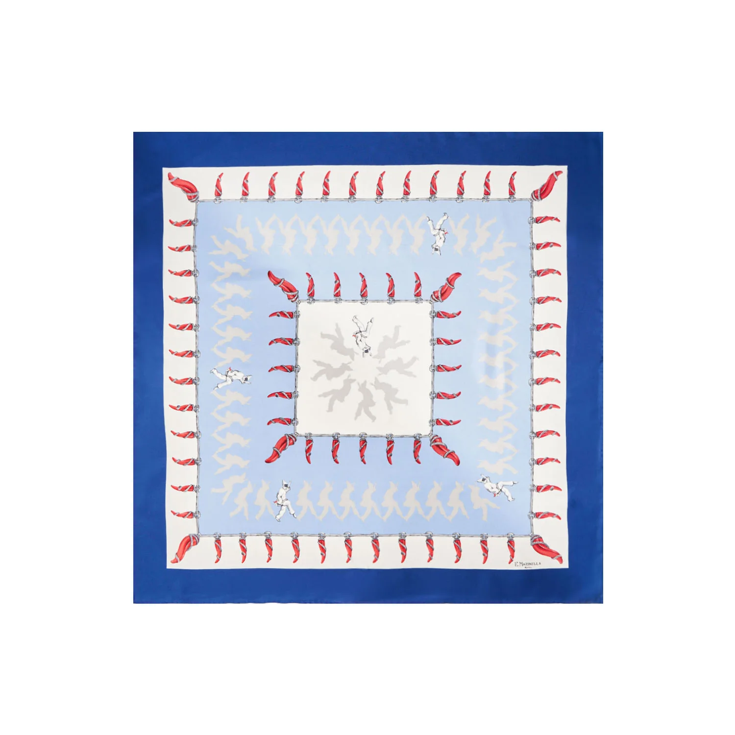 BLUE SILK SCARF 90