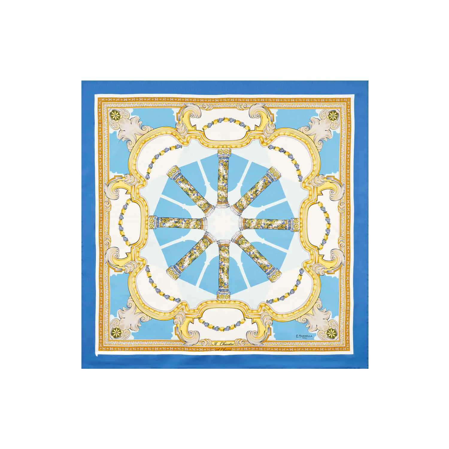 BLUE SILK SCARF 90