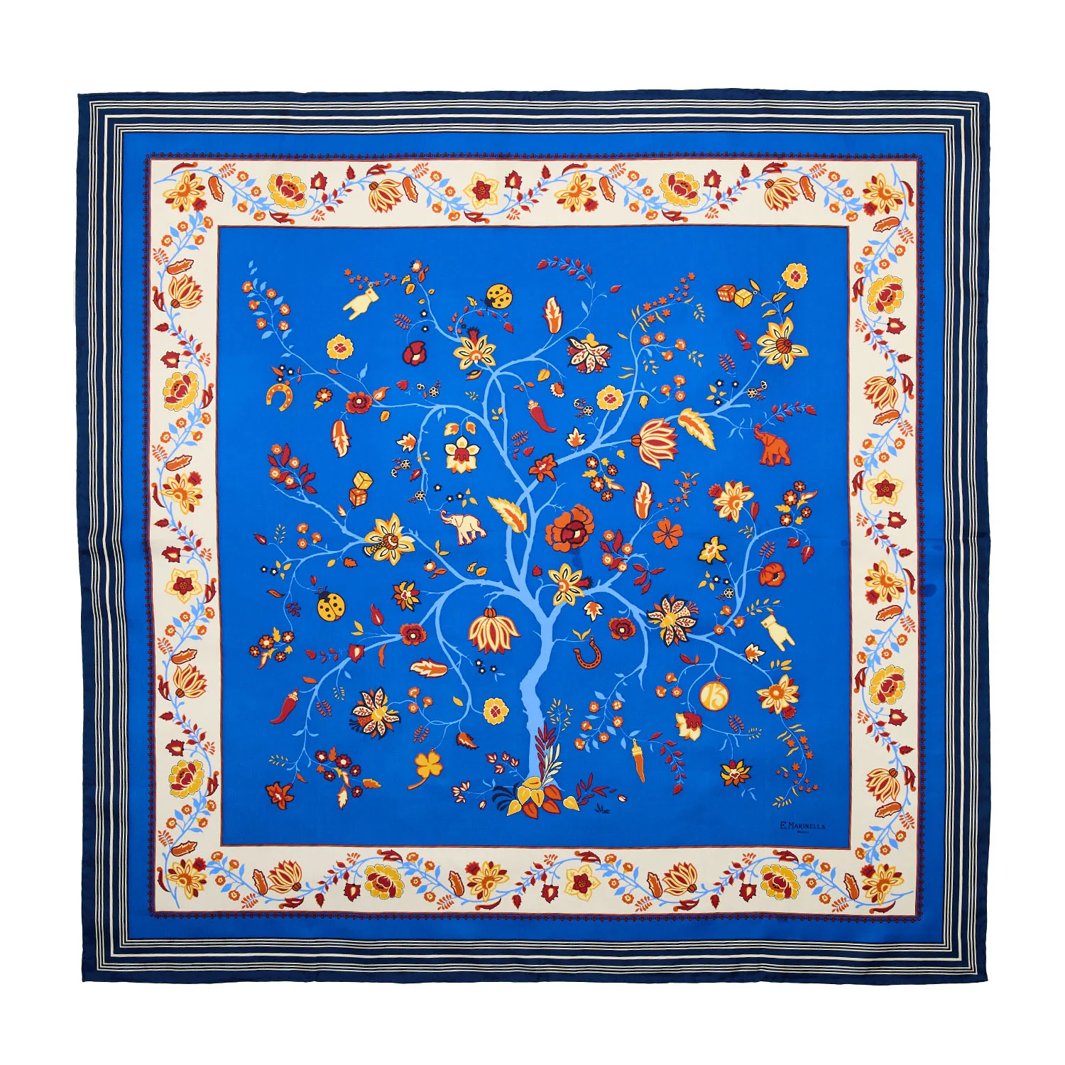 BLUE SILK SCARF 90