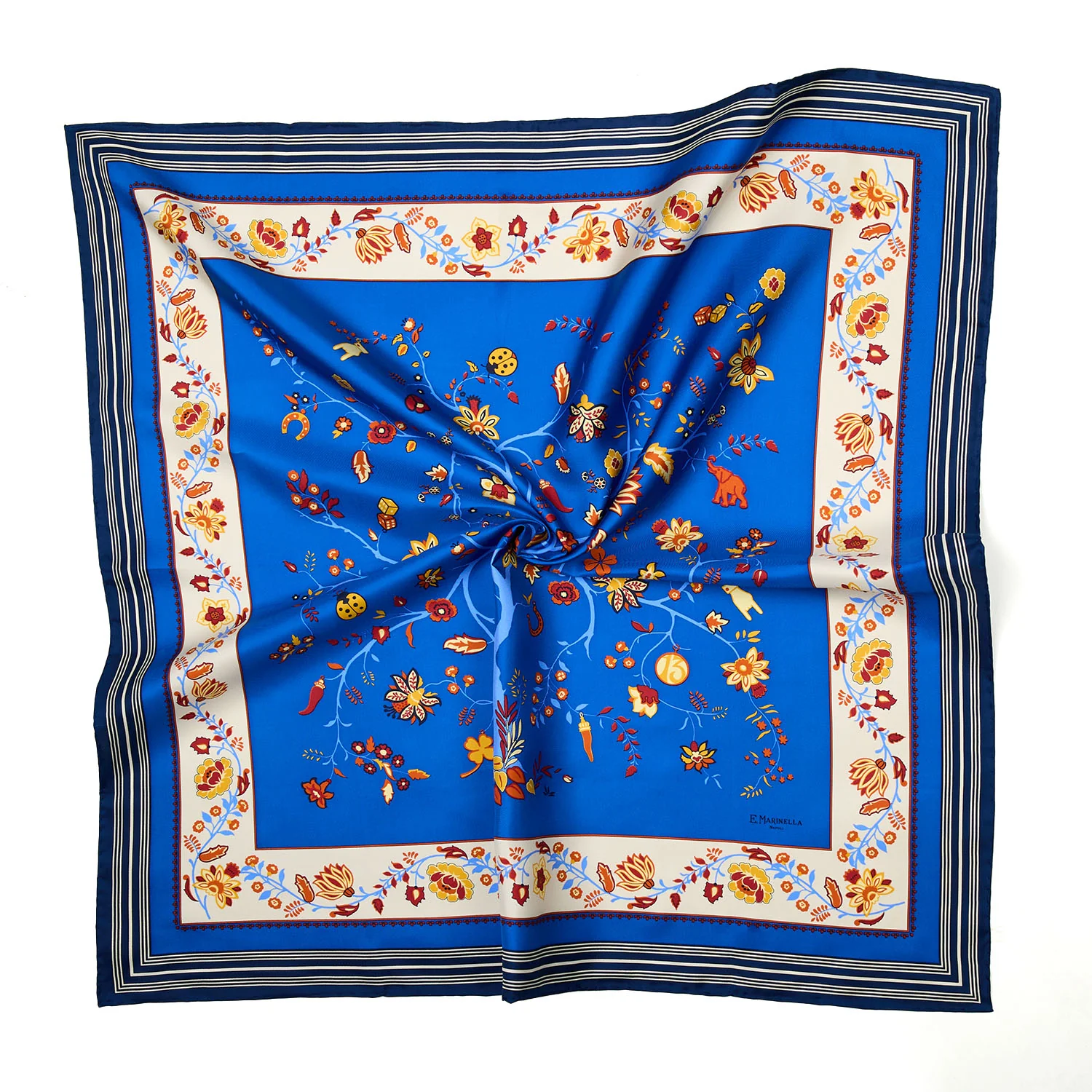 BLUE SILK SCARF 90 - Image 2