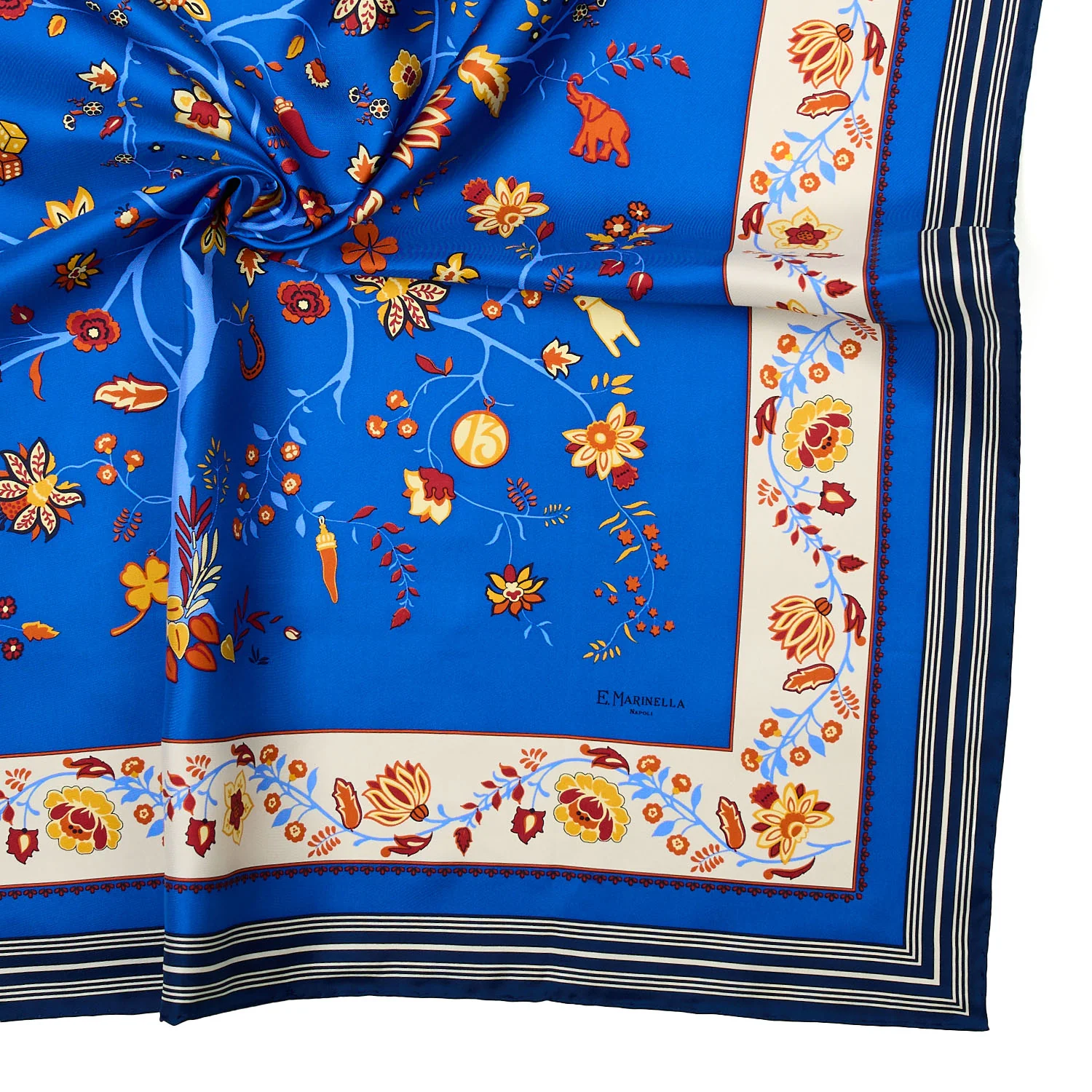 BLUE SILK SCARF 90 - Image 4
