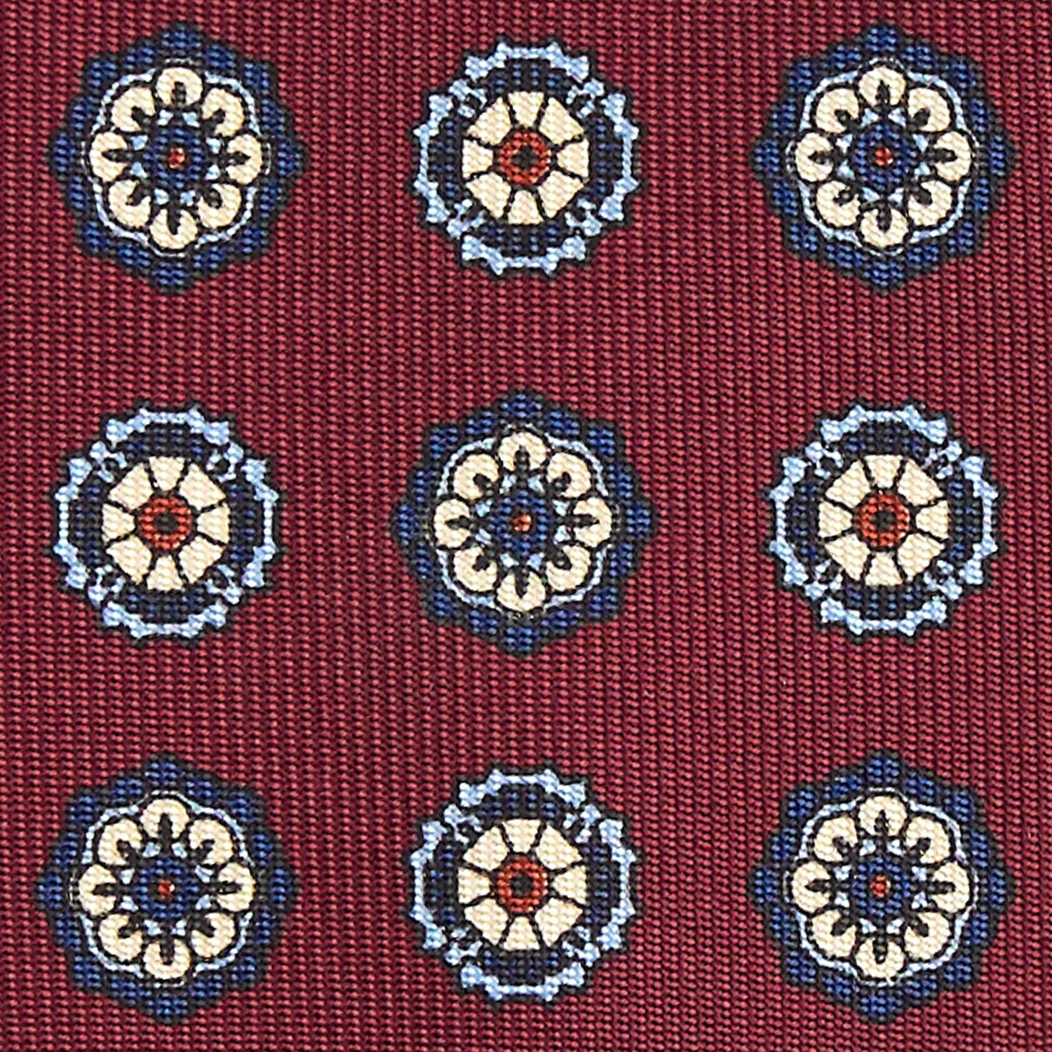 BURGUNDY 5 FOLD SARTORIAL SILK TIE - Image 4