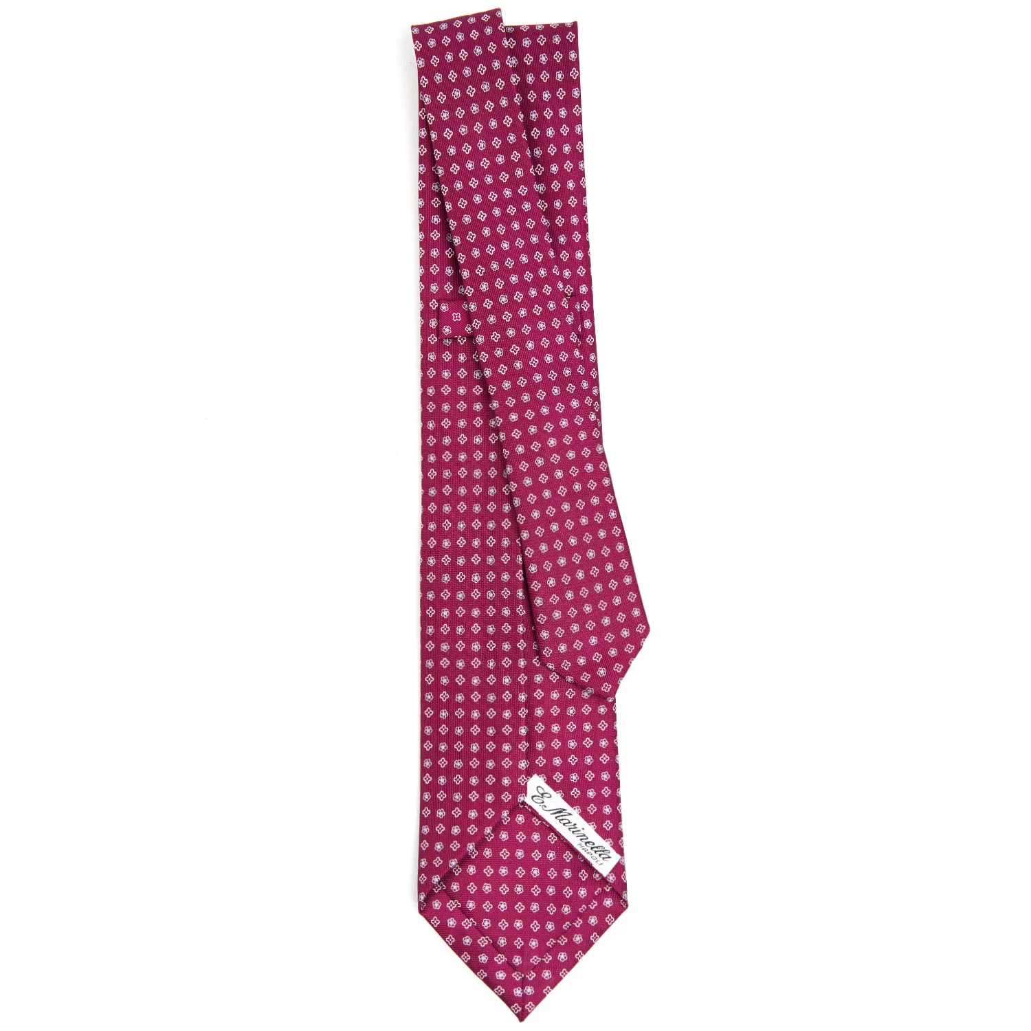 BURGUNDY 7 FOLD SARTORIAL SILK TIE - Image 3