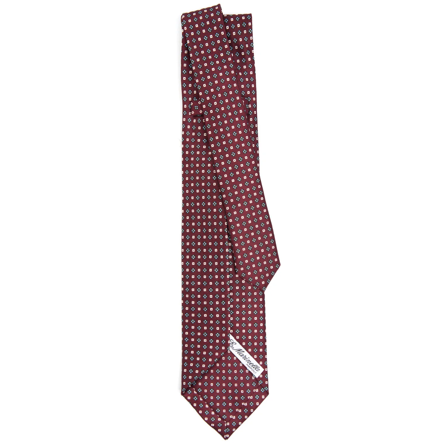 BURGUNDY 7 FOLD SARTORIAL SILK TIE - Image 3