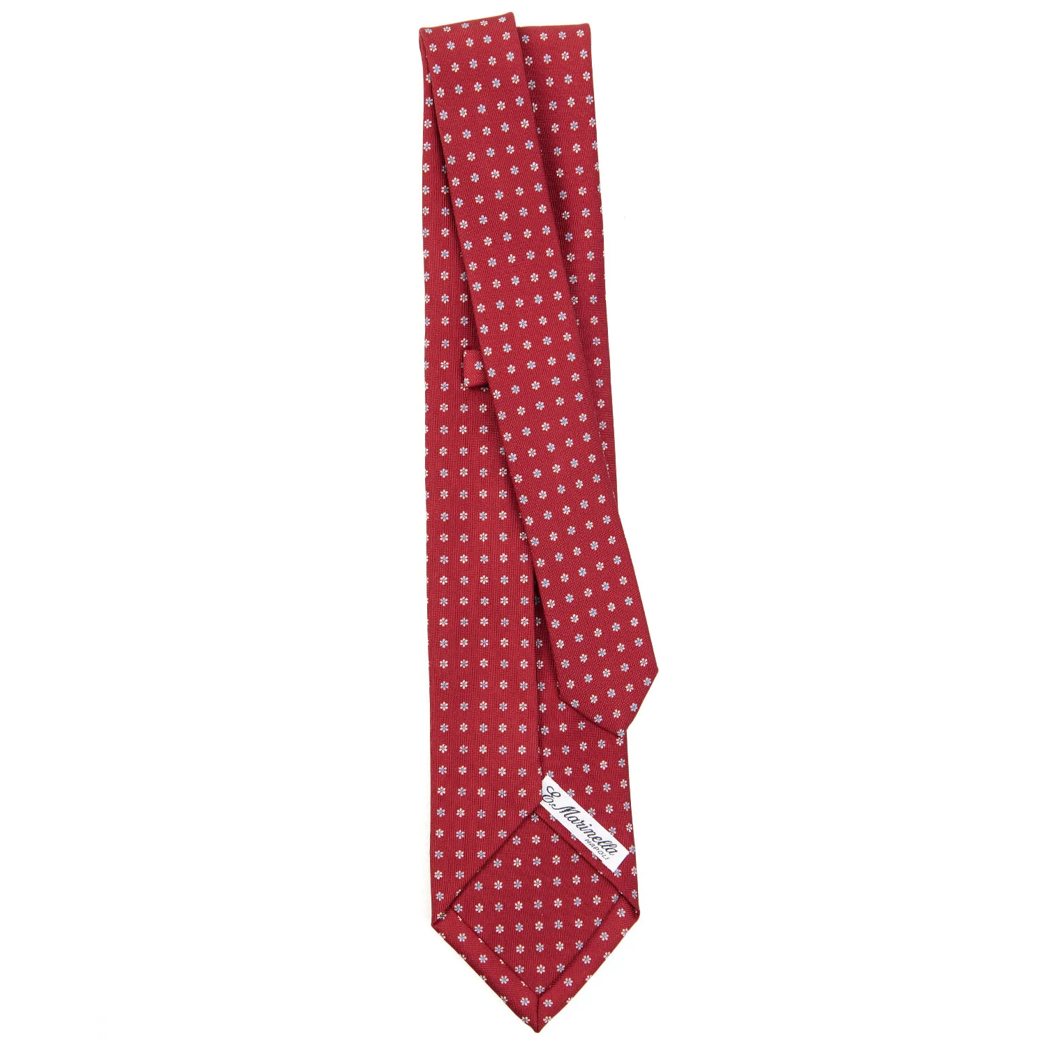 BURGUNDY 7 FOLD SARTORIAL SILK TIE - Image 3