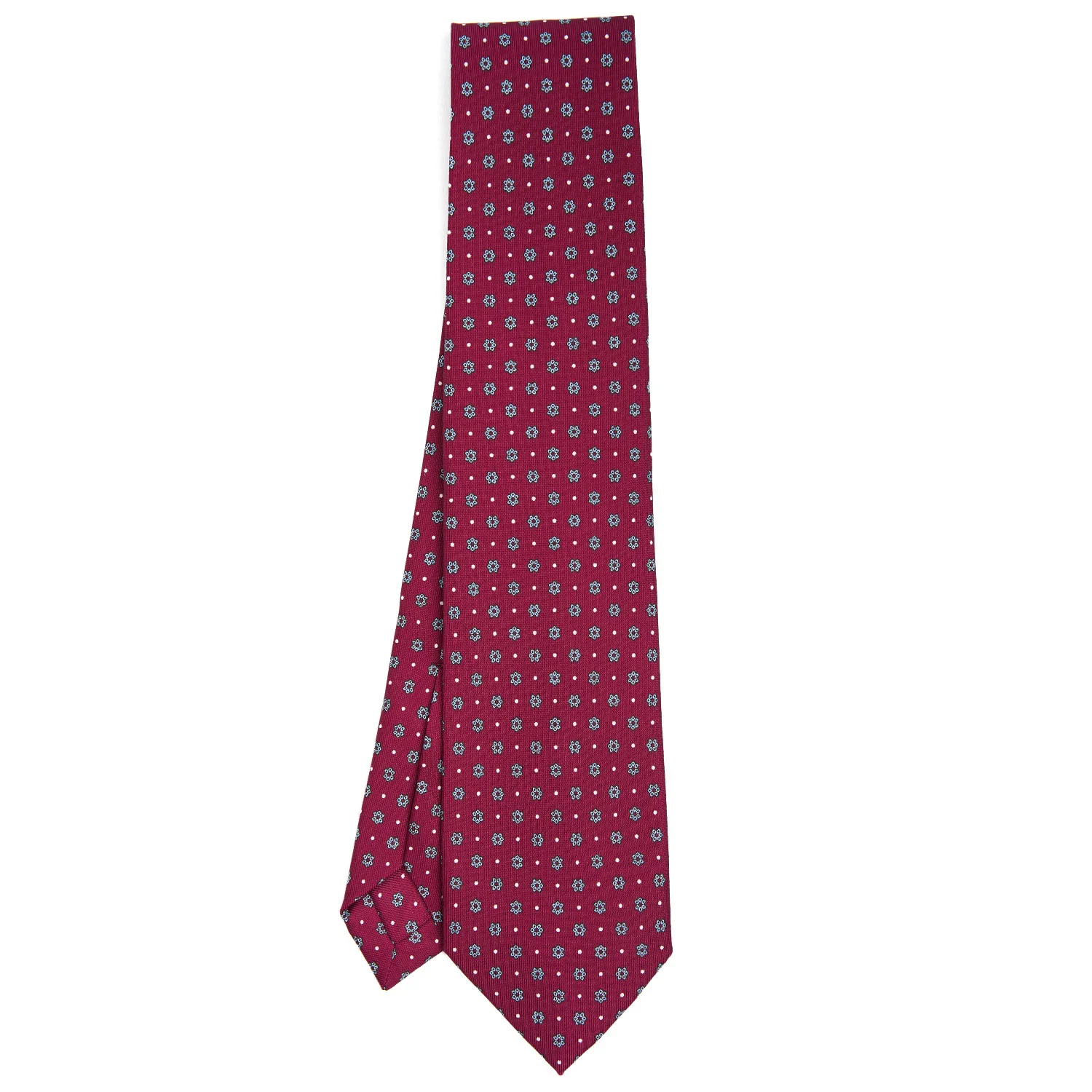 BURGUNDY 9 FOLD SARTORIAL SILK TIE - Image 2