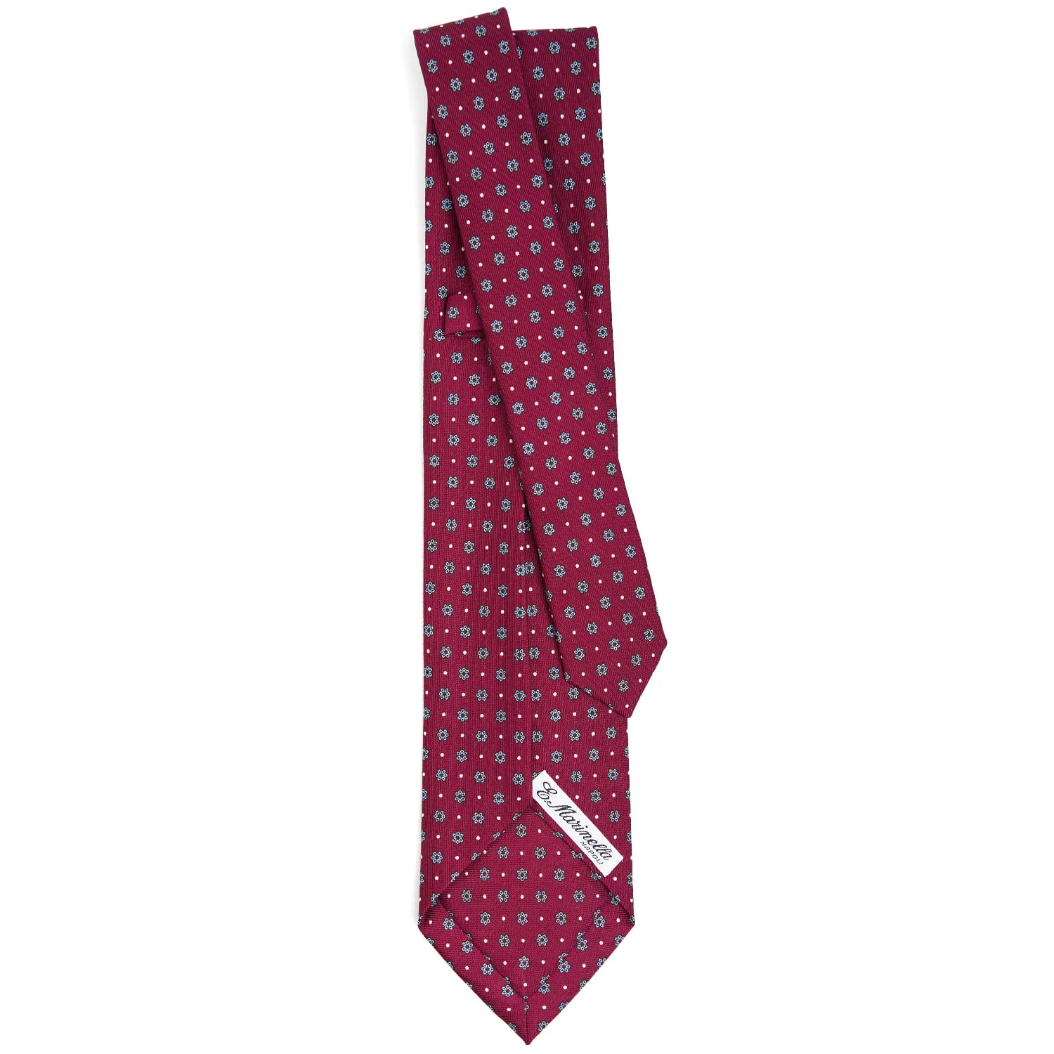 BURGUNDY 9 FOLD SARTORIAL SILK TIE - Image 3