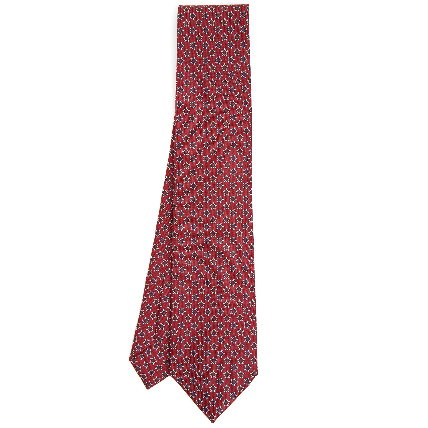 BURGUNDY 9 FOLD SARTORIAL SILK TIE - Image 2