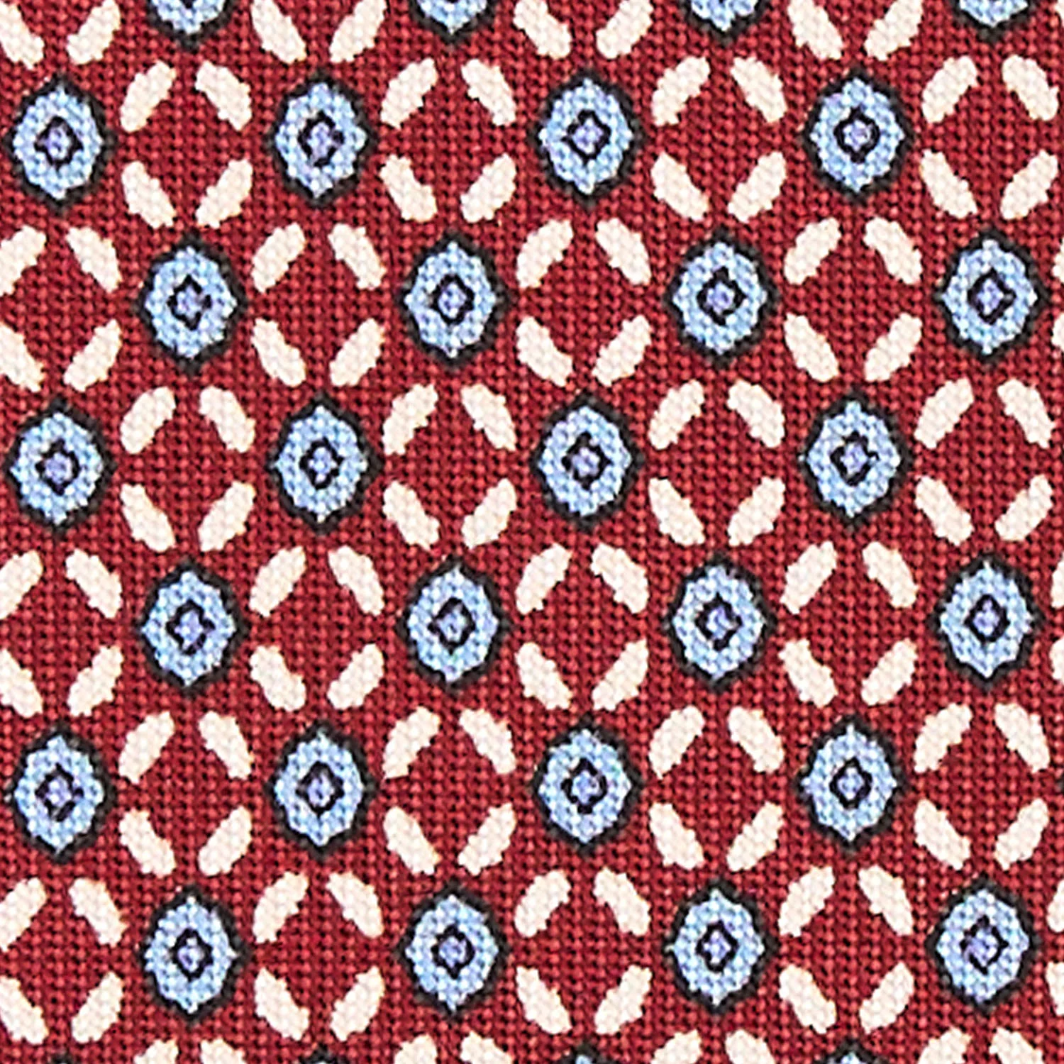 BURGUNDY 9 FOLD SARTORIAL SILK TIE - Image 4