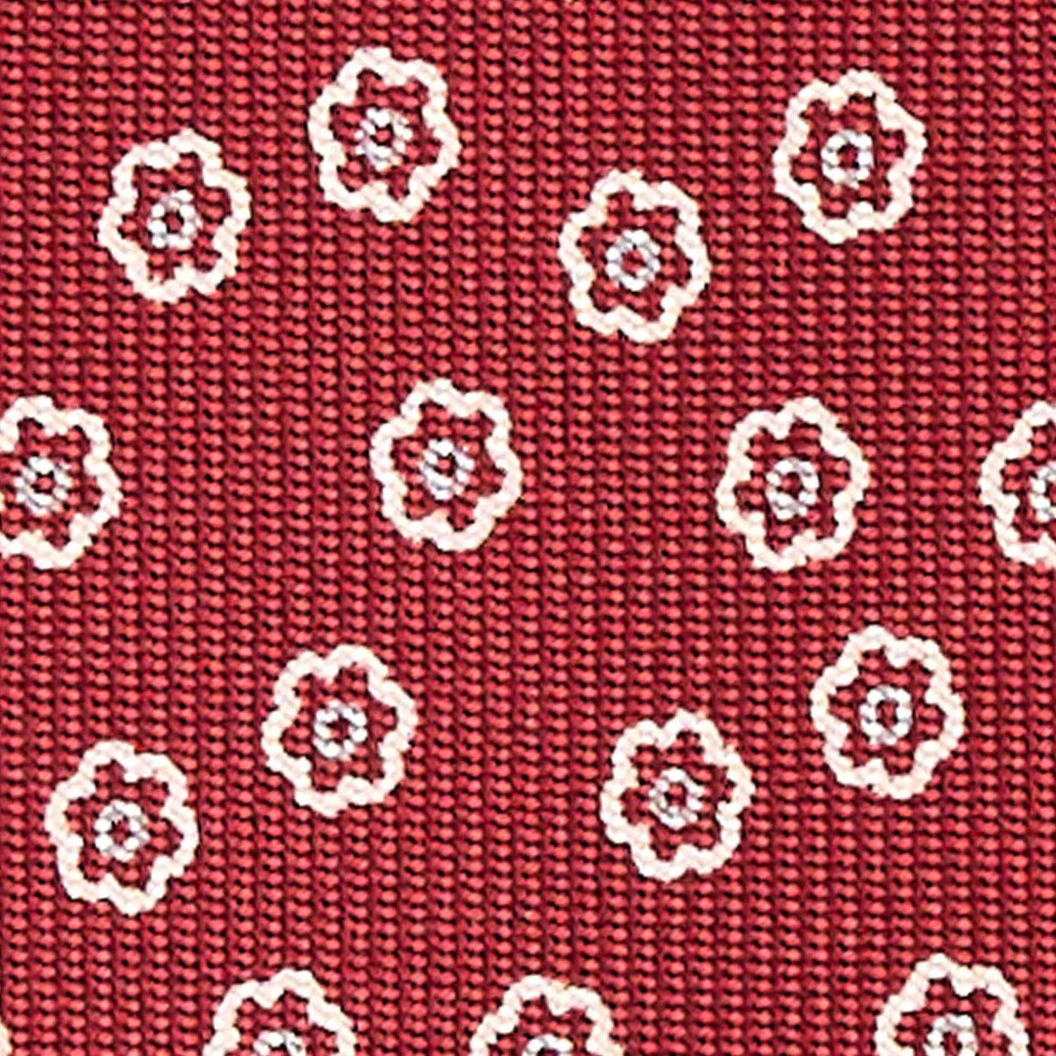 BURGUNDY 9 FOLD SARTORIAL SILK TIE - Image 4