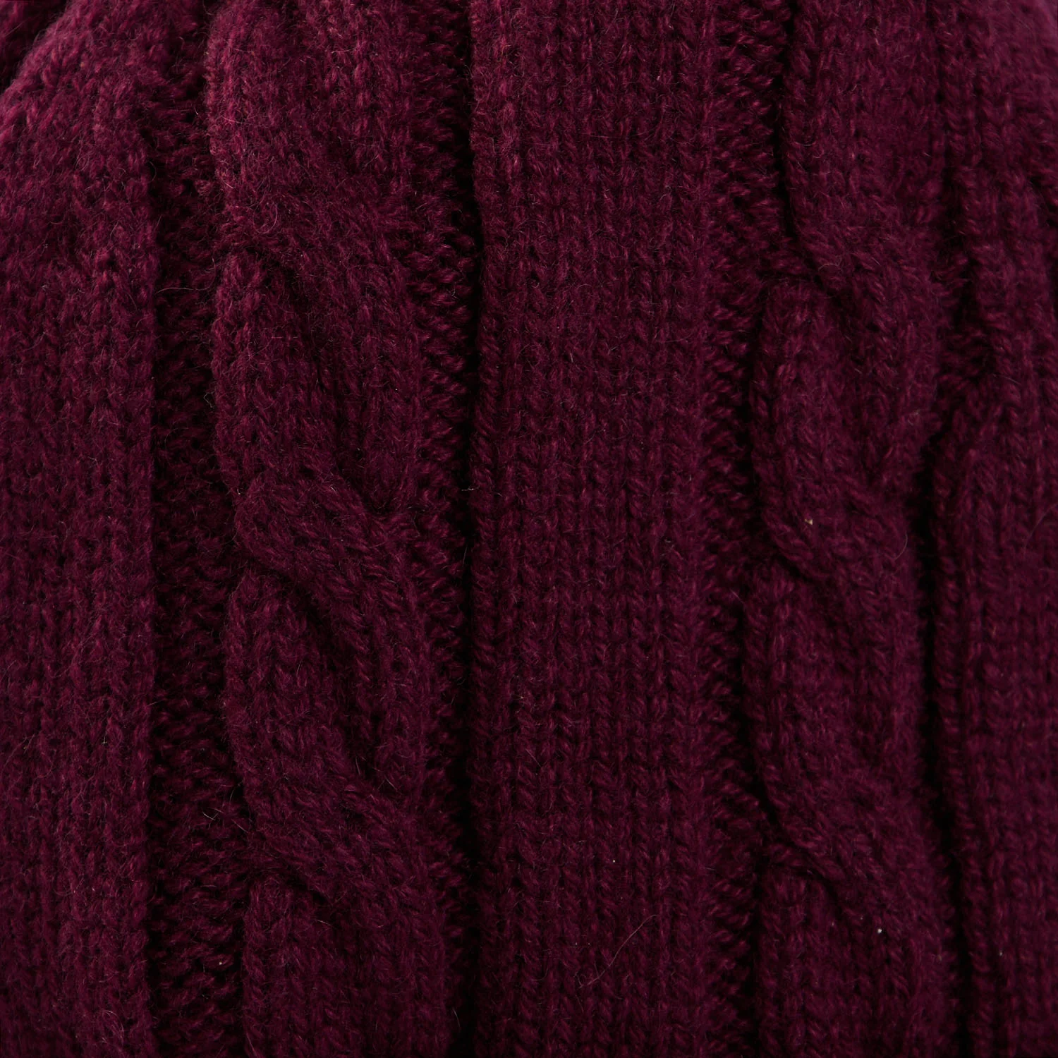 BURGUNDY BRAIDED BEANIE - Image 3